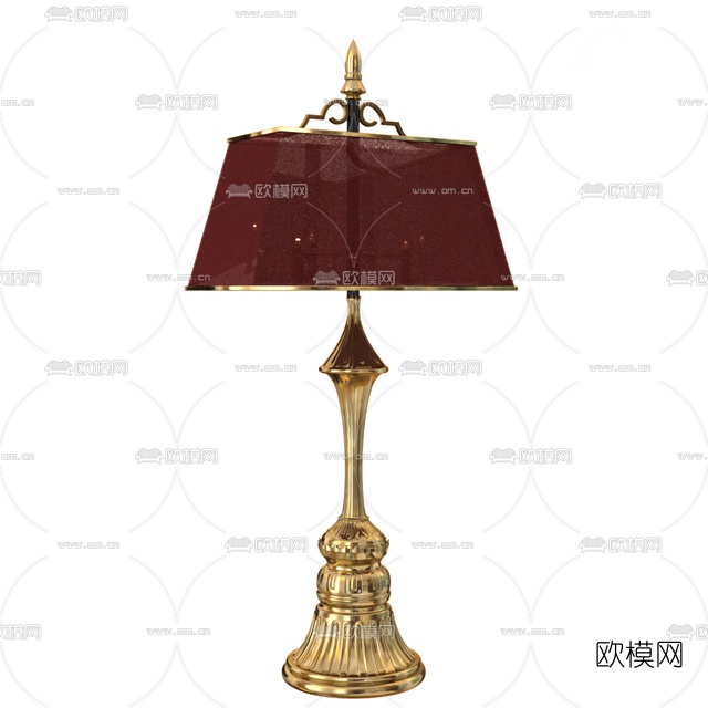 欧式金属台灯免费3d模型下载