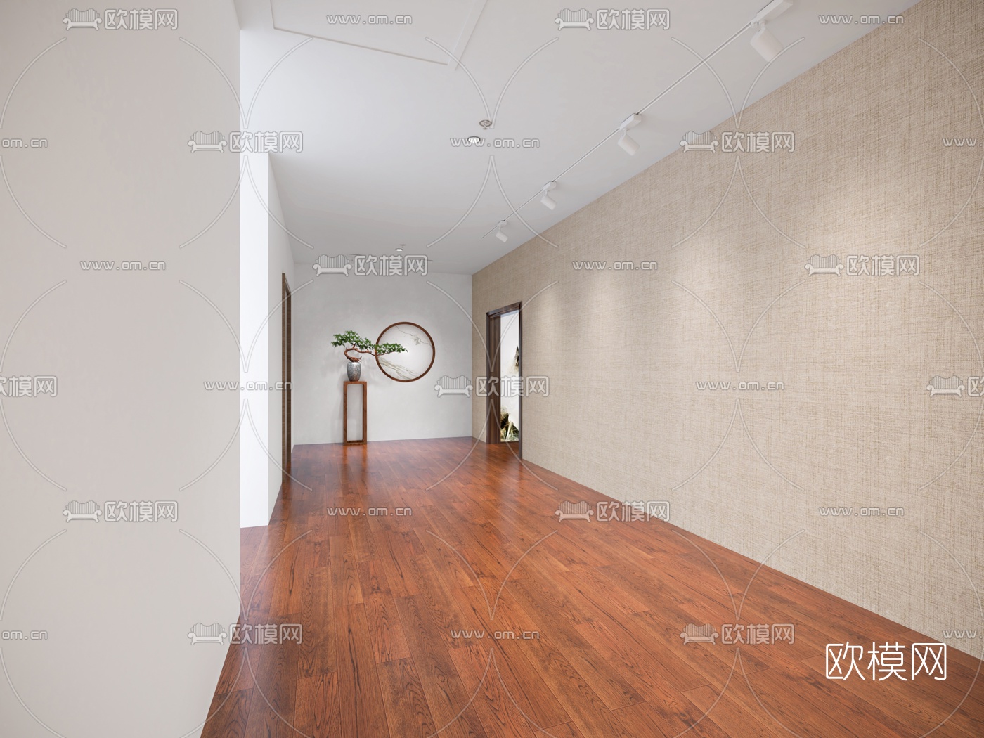 新中式书法教室免费3d模型下载（渲染图4）