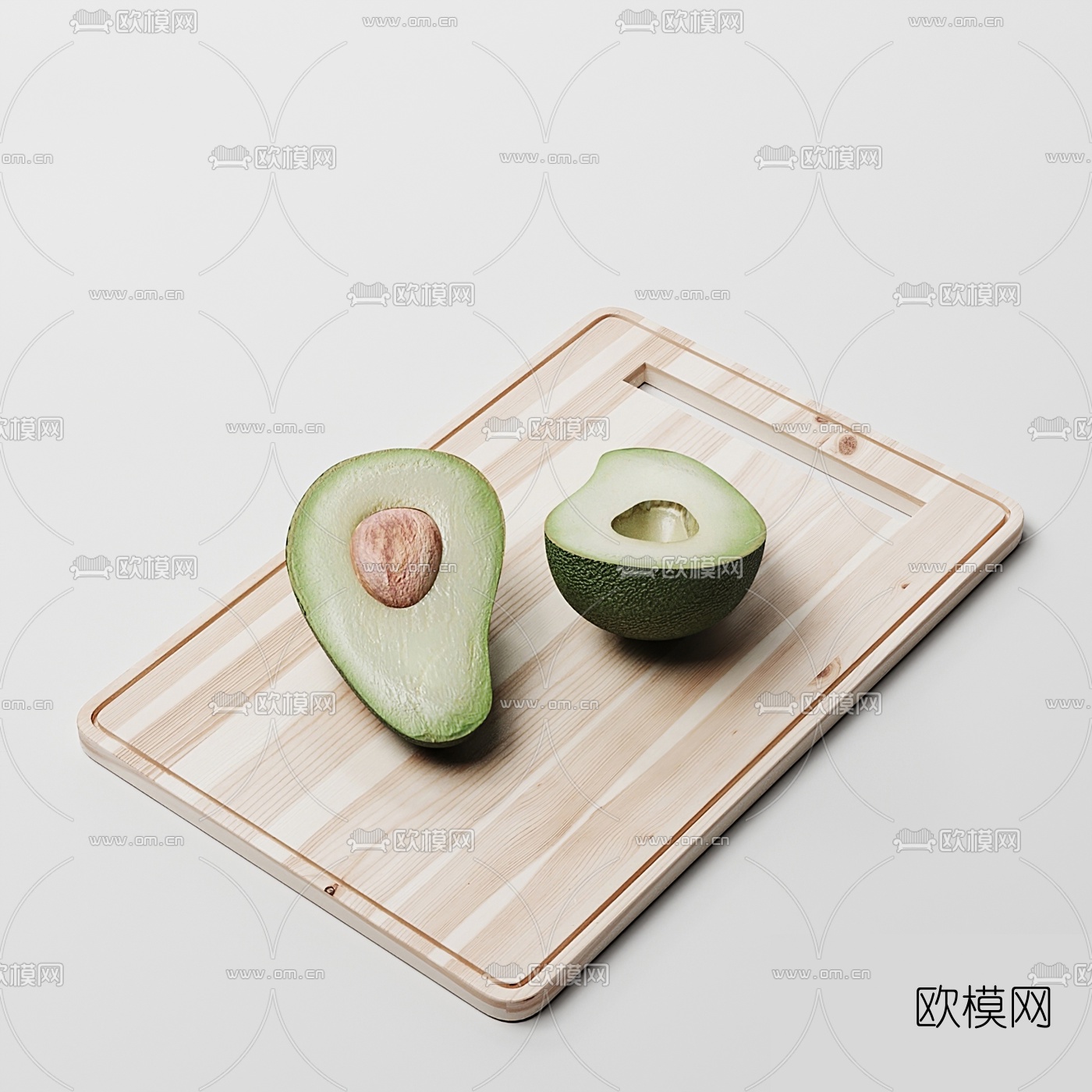 现代牛油果3d模型