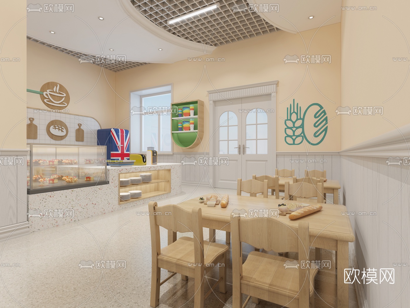 北欧幼儿园手工室图书室3d模型下载（渲染图4）
