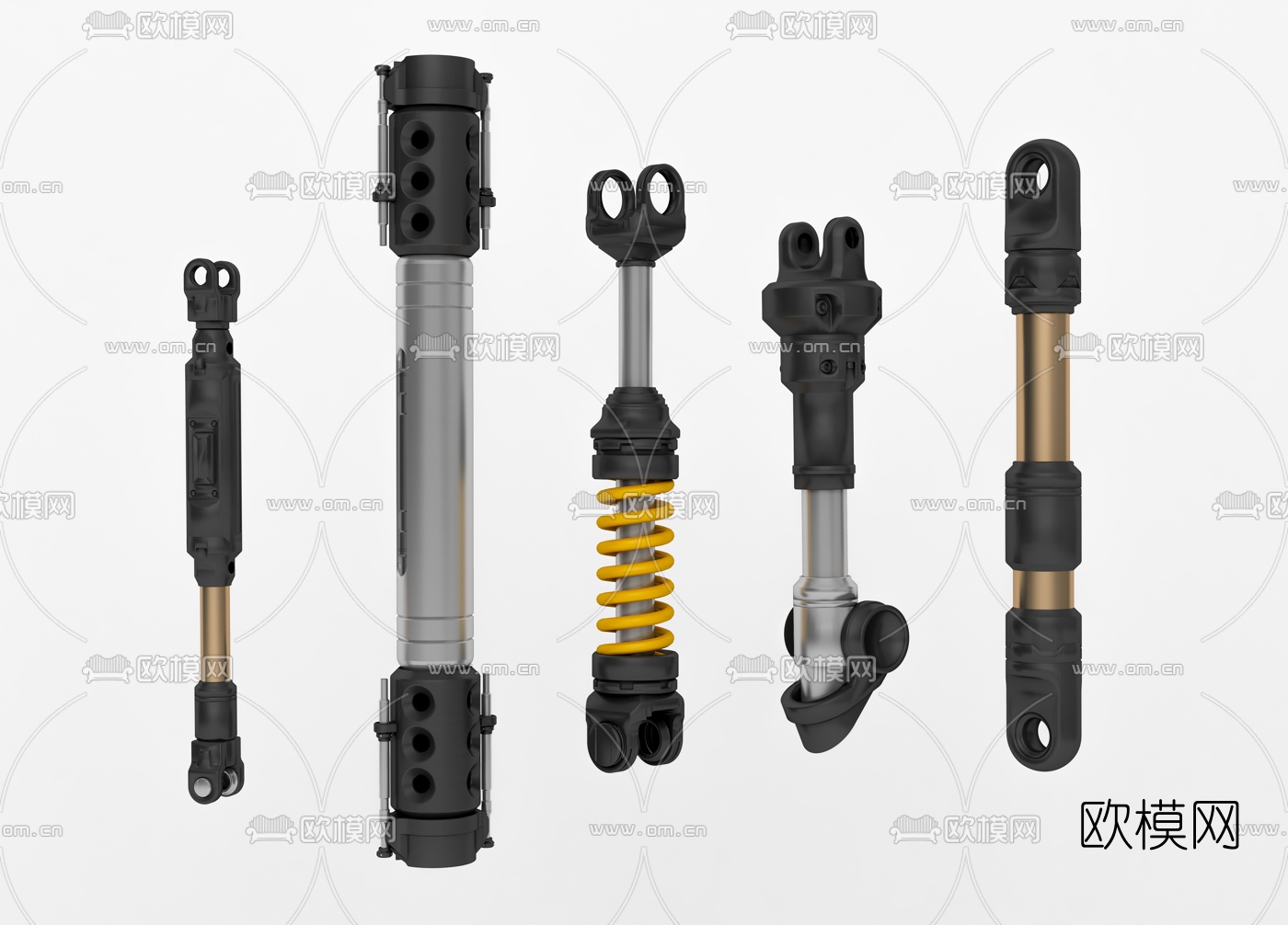 现代家具液压避震杆零件3d模型下载