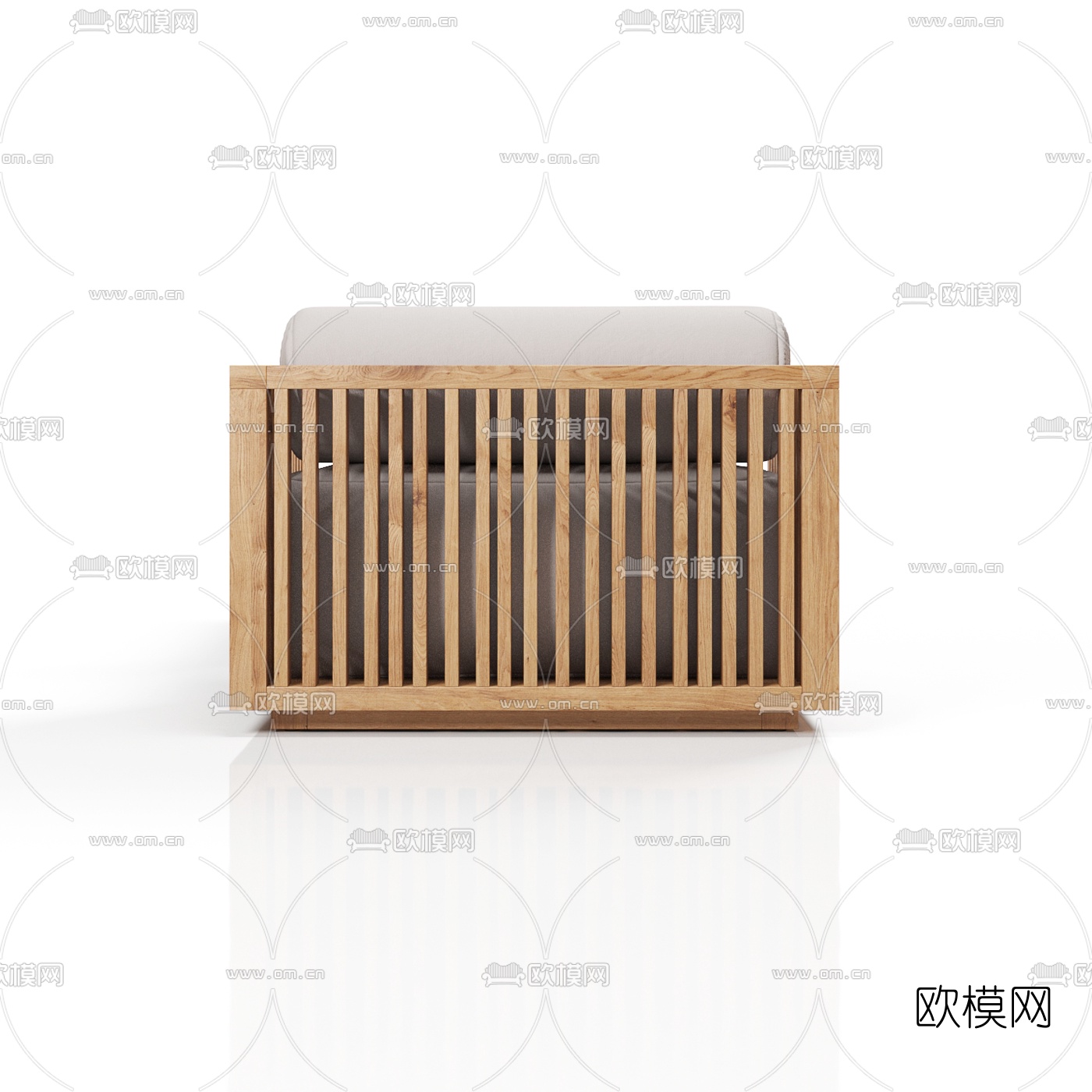 北欧布艺贵妃椅3d模型