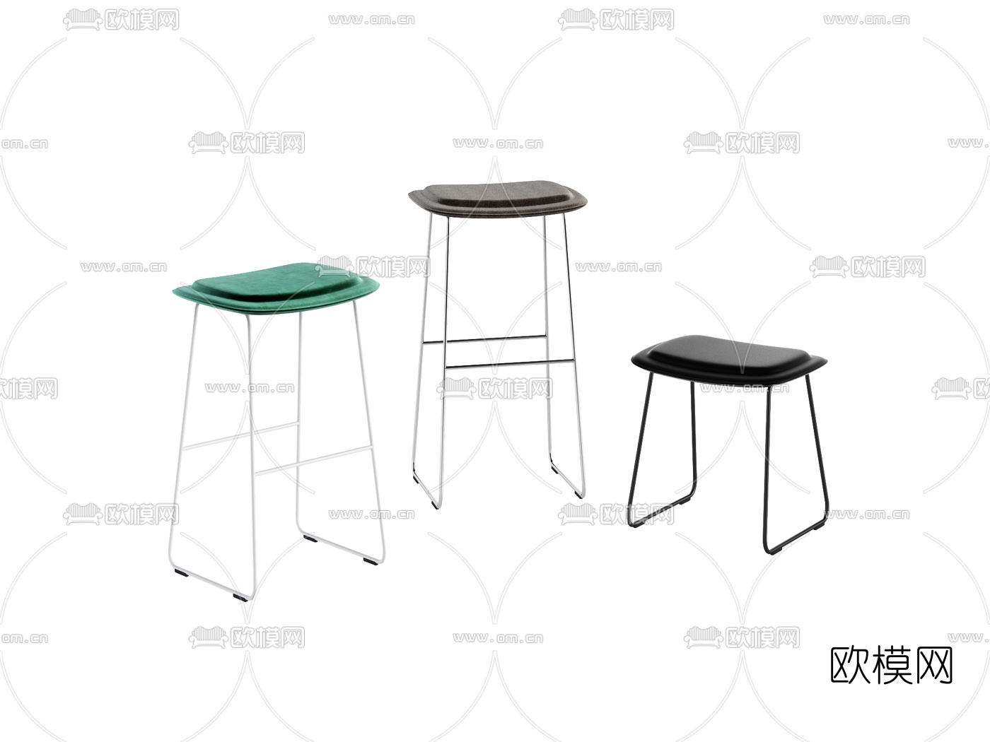 现代吧台椅凳子3d模型下载