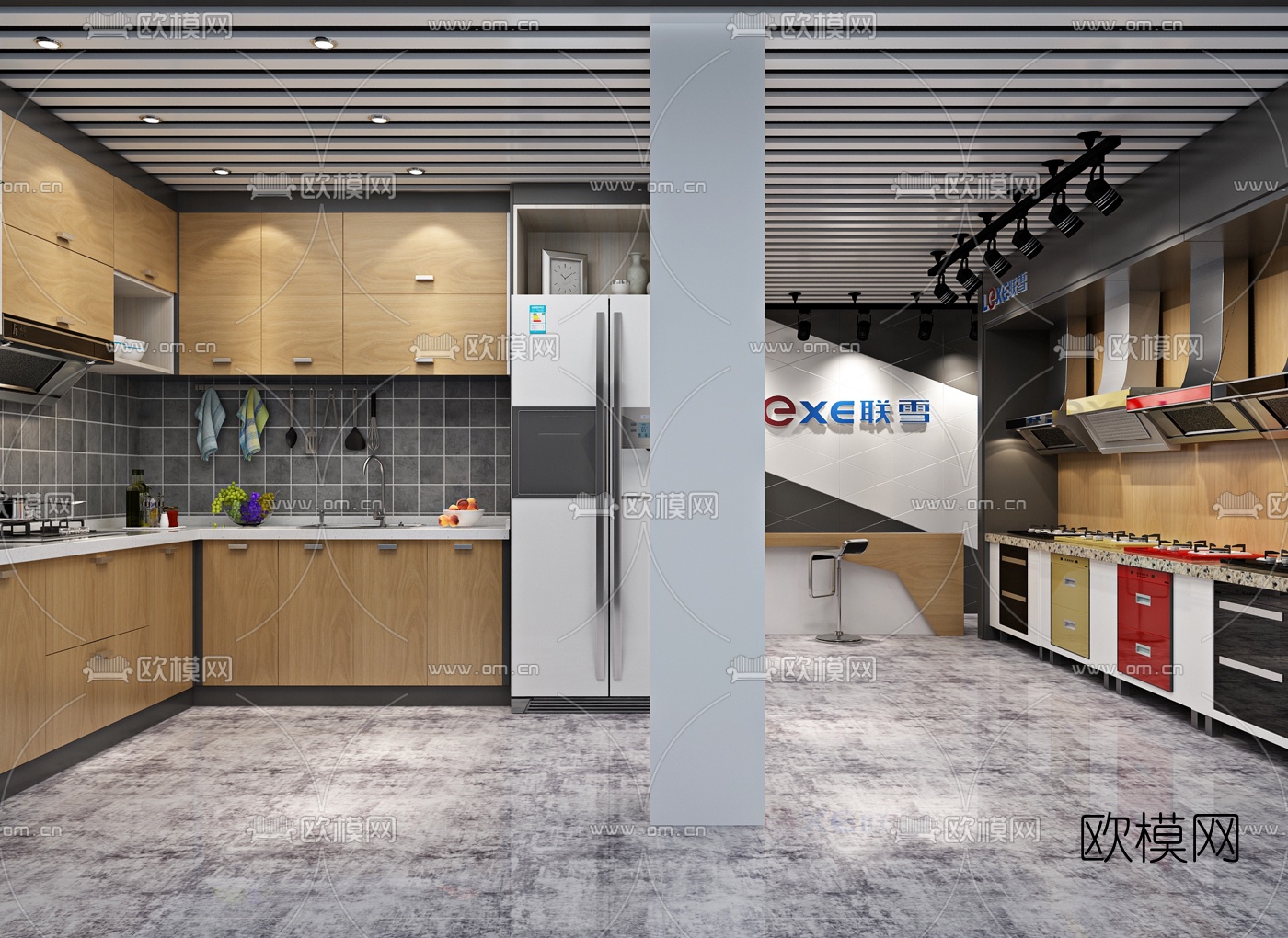 现代家用电器专卖店3d模型