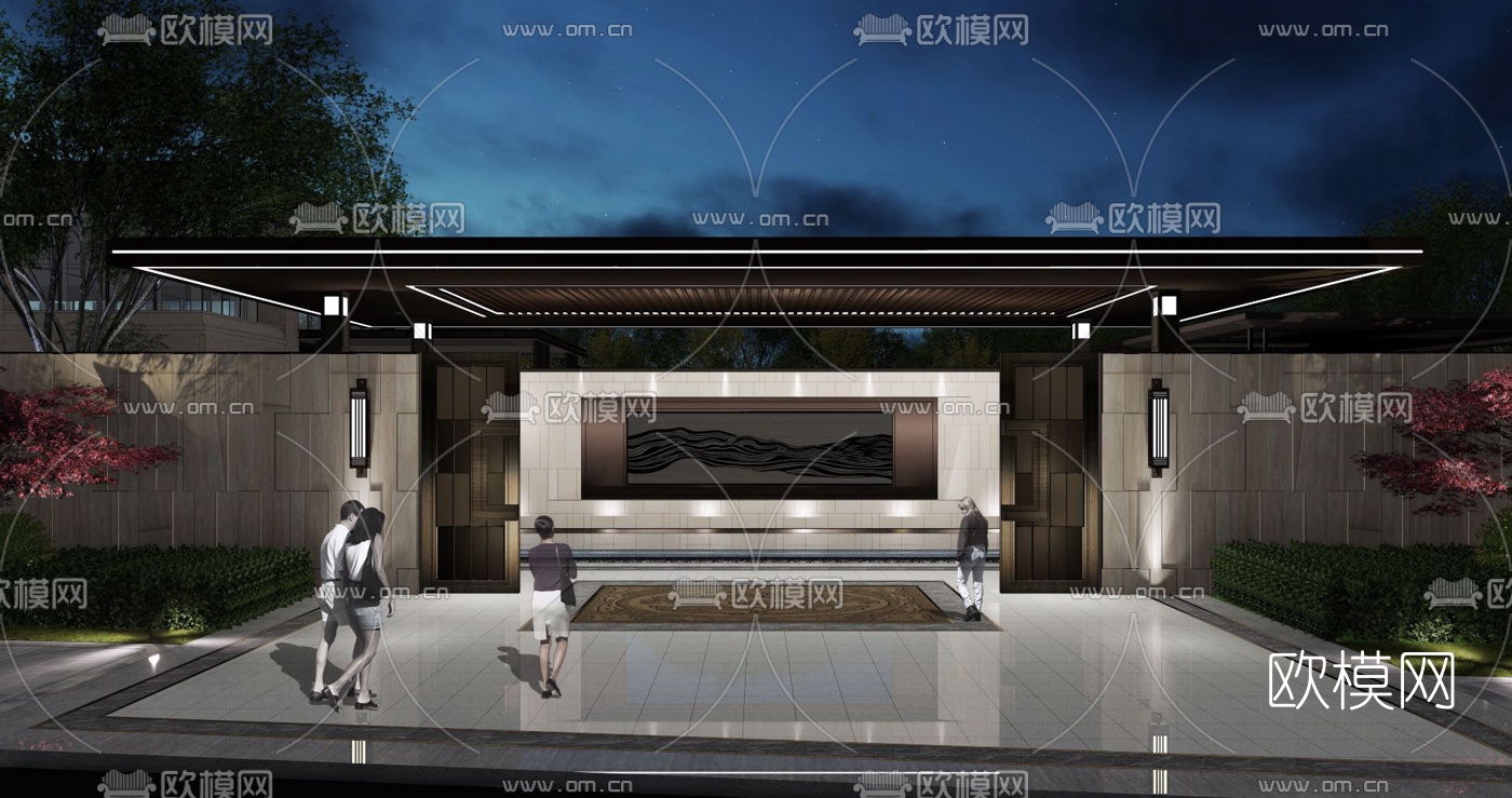 现代售楼处su模型下载（渲染图3）