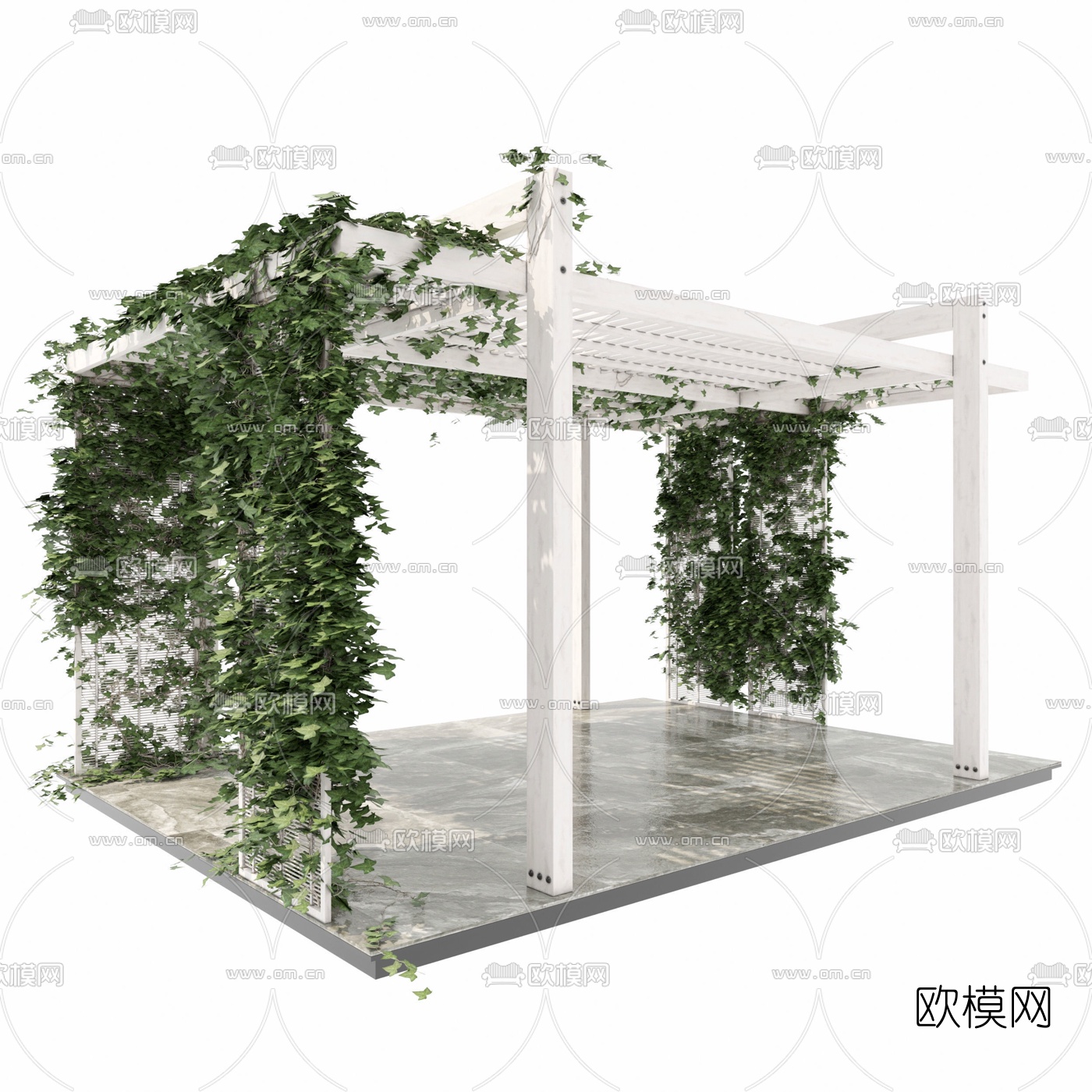现代常青藤凉亭3d模型