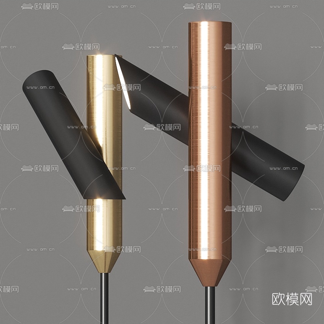 现代轻奢落地灯3d模型下载（渲染图4）