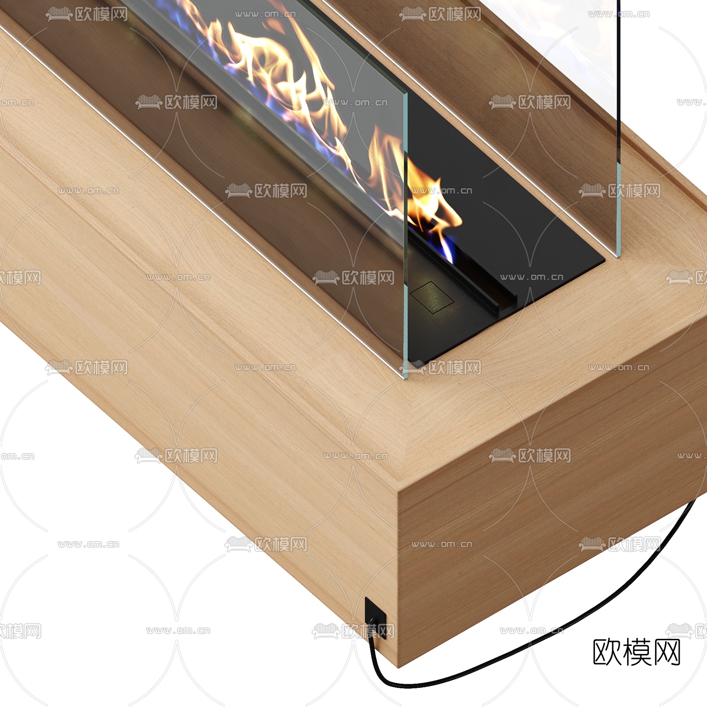 现代电子壁炉3d模型下载（渲染图3）