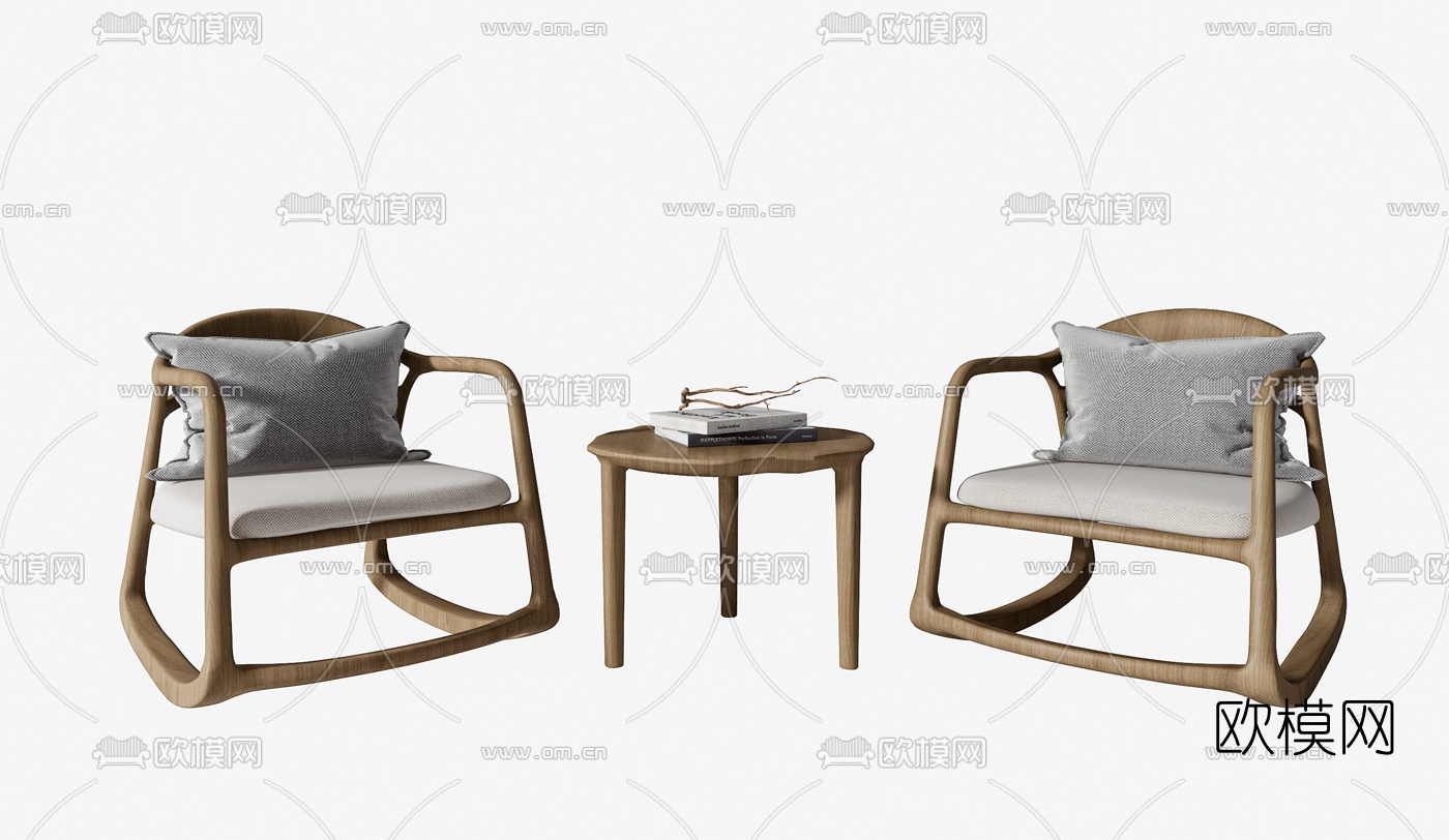 自然风原木单椅3d模型下载