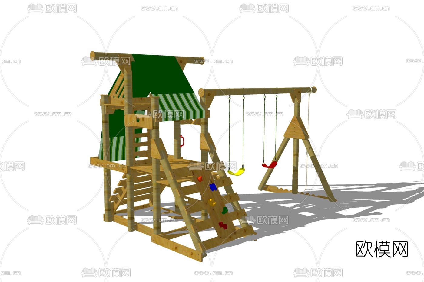 现代儿童滑梯su模型下载