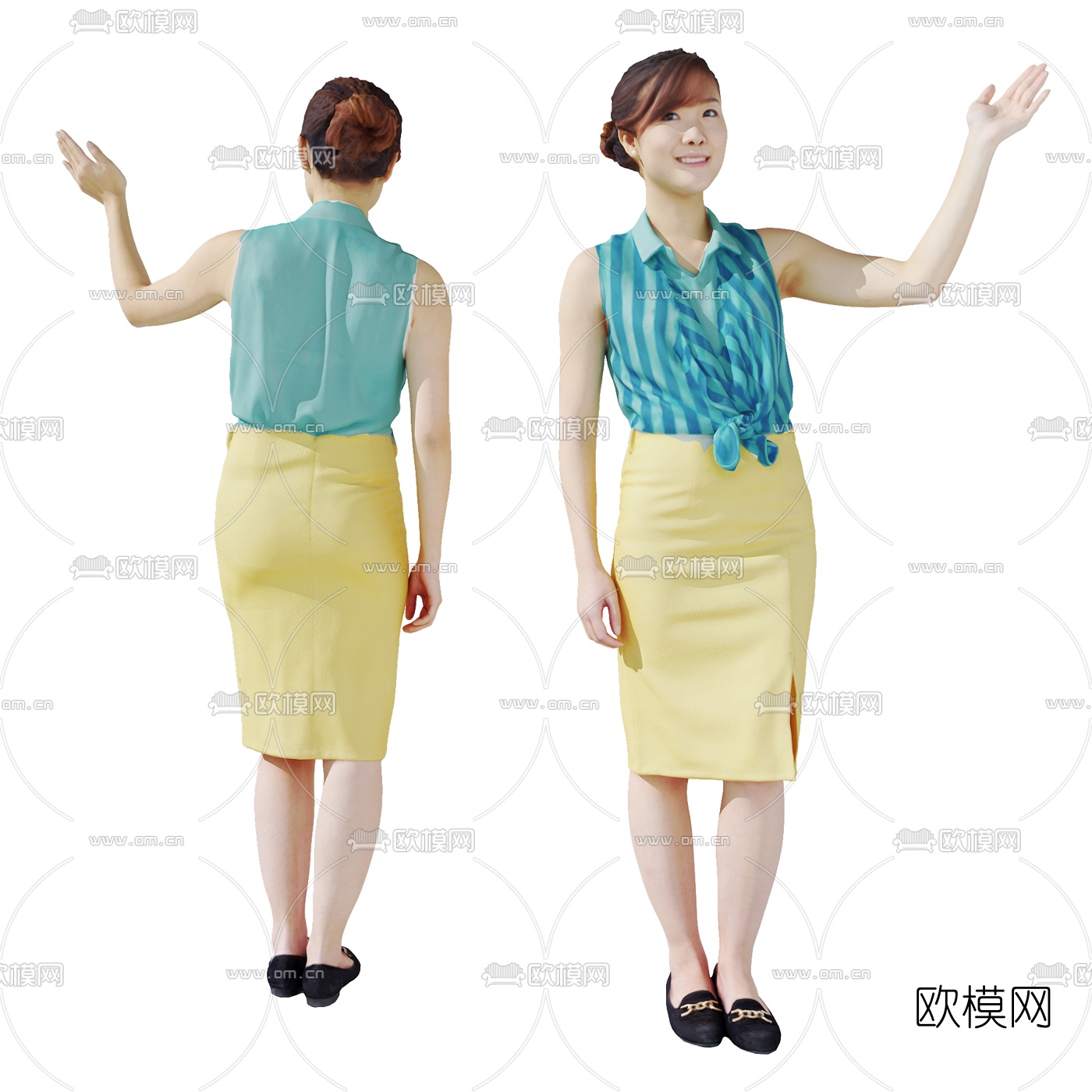 现代女性人物3d模型
