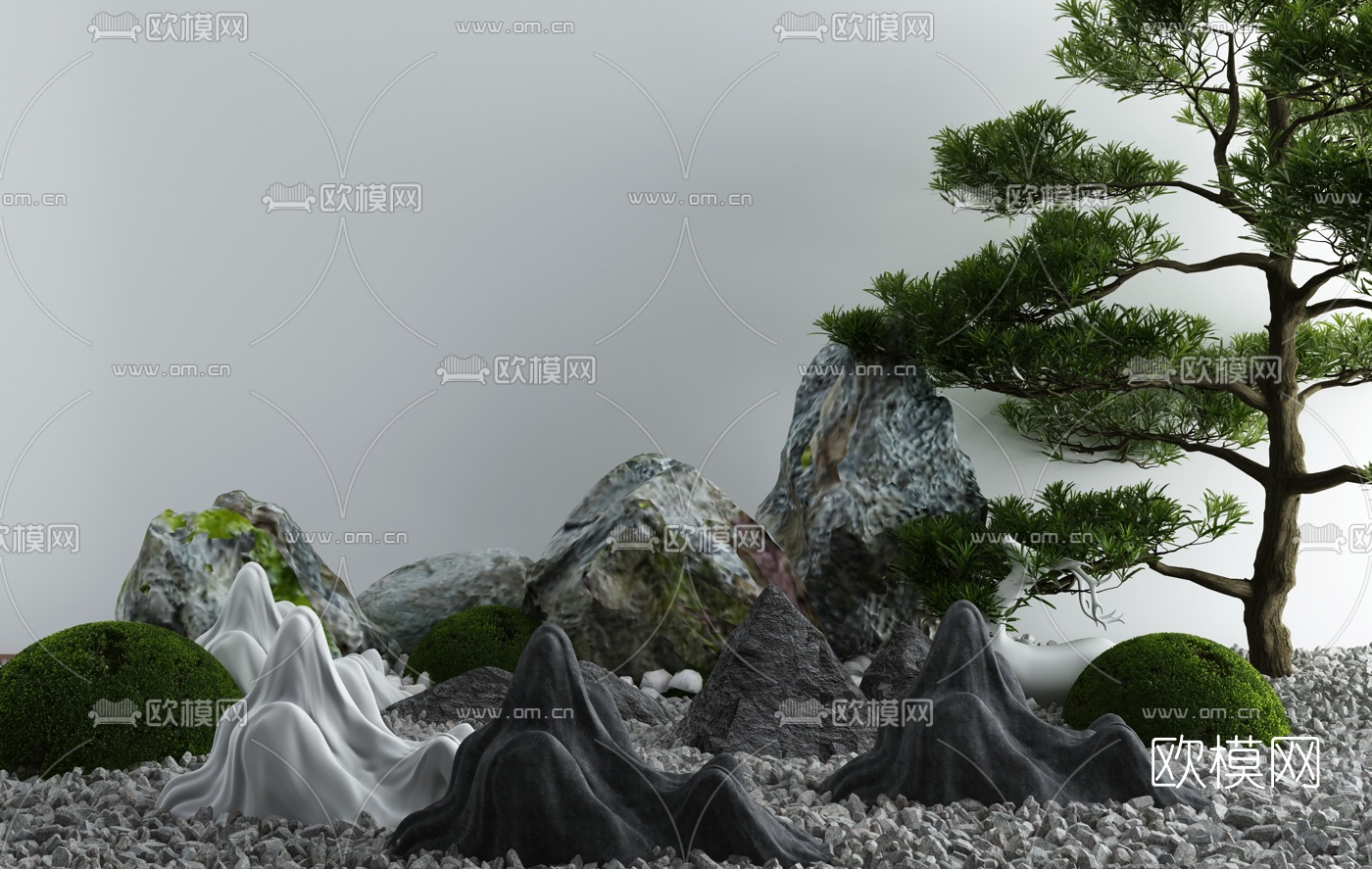 现代园林景观小品3d模型