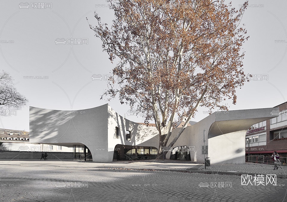 现代咖啡馆su模型下载（渲染图2）