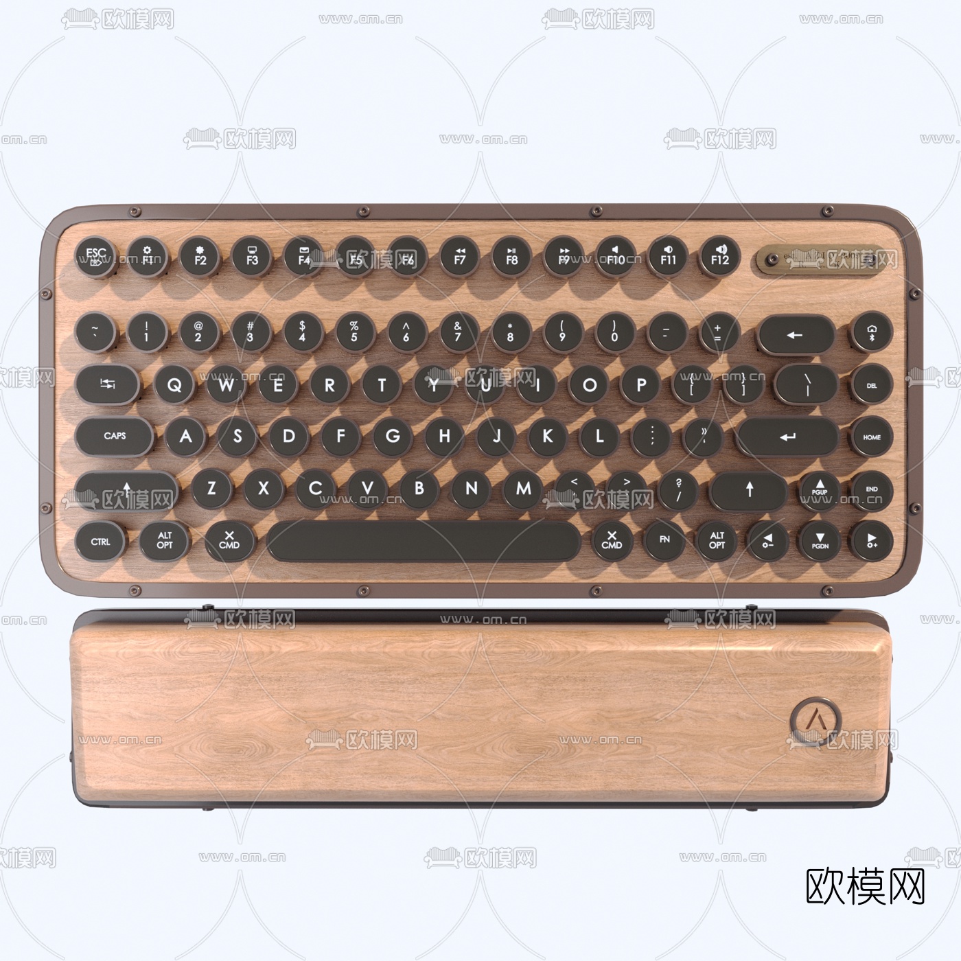 现代复古键盘3d模型
