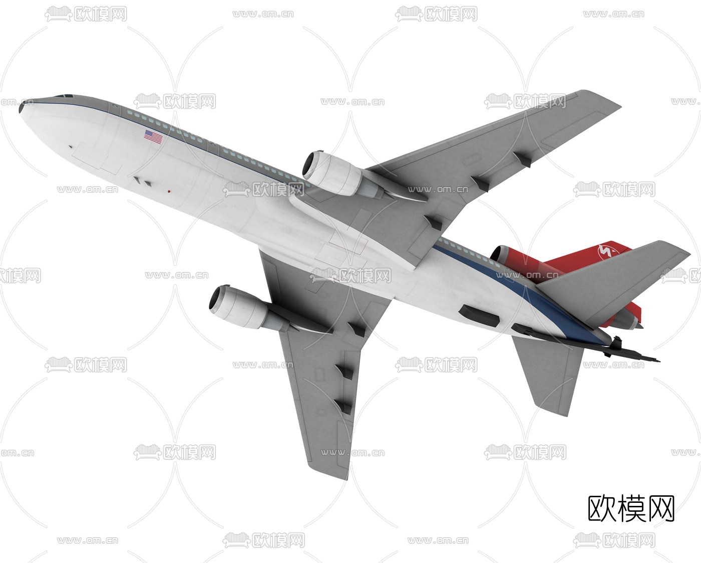 现代A380飞机客机3d模型