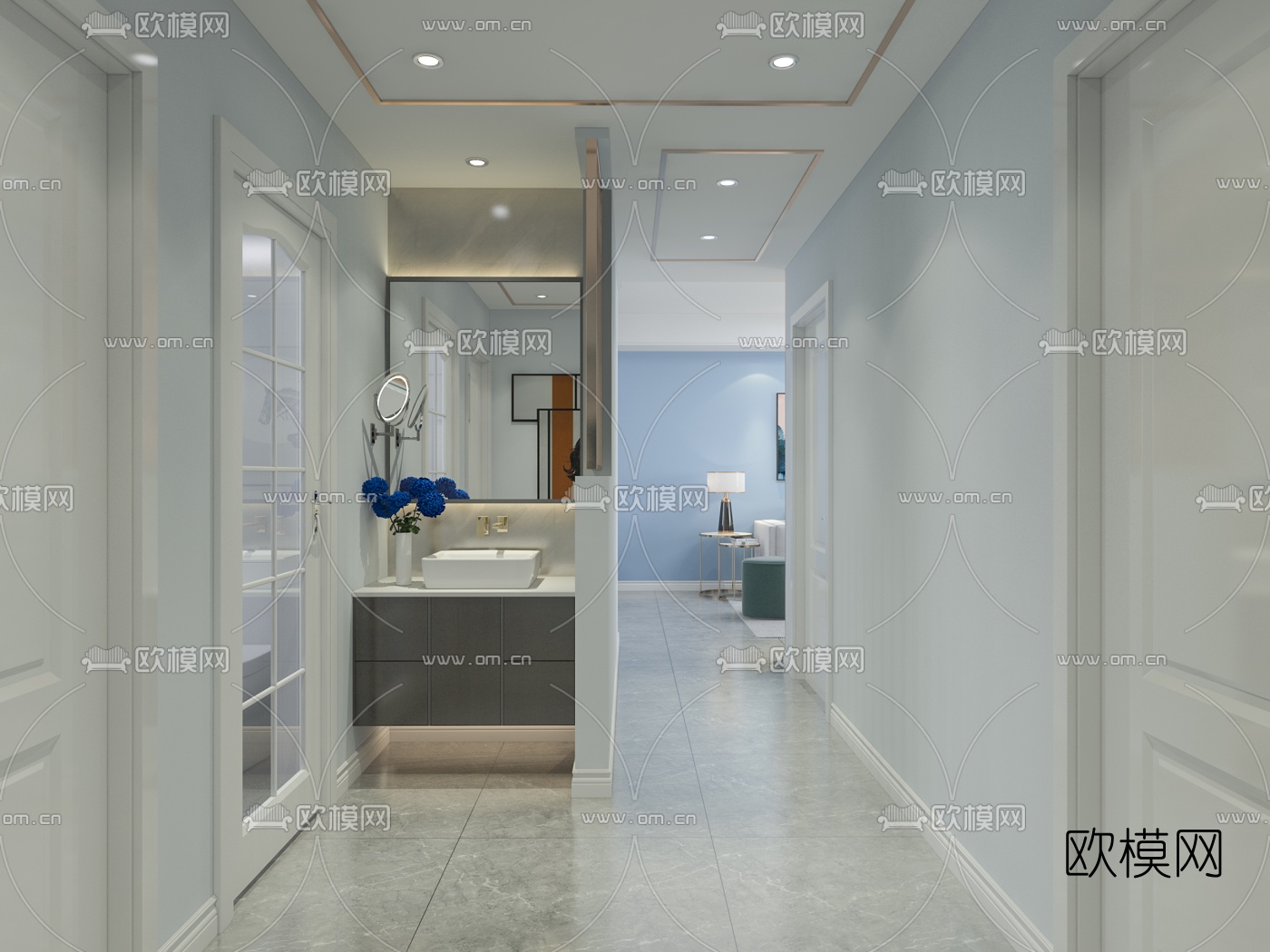 现代客餐厅免费3d模型
