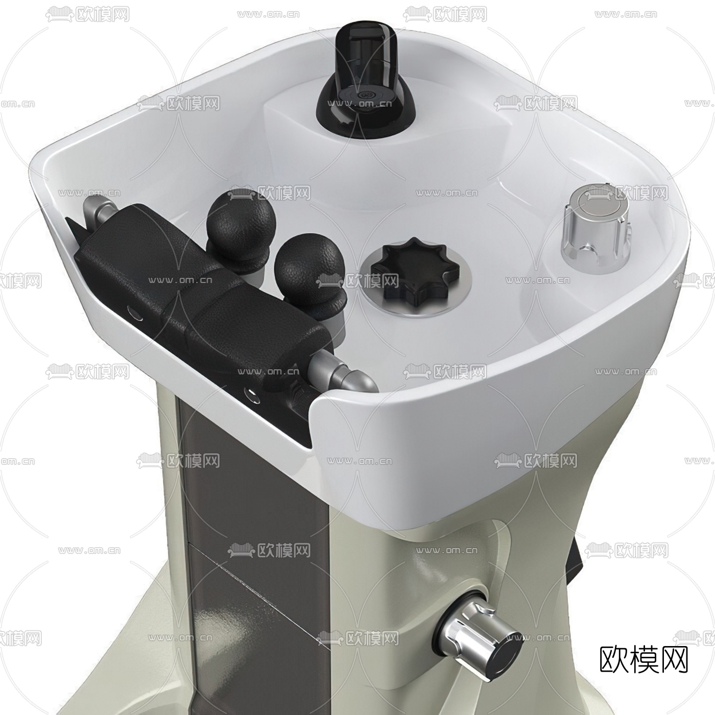 现代理发椅洗头台3d模型