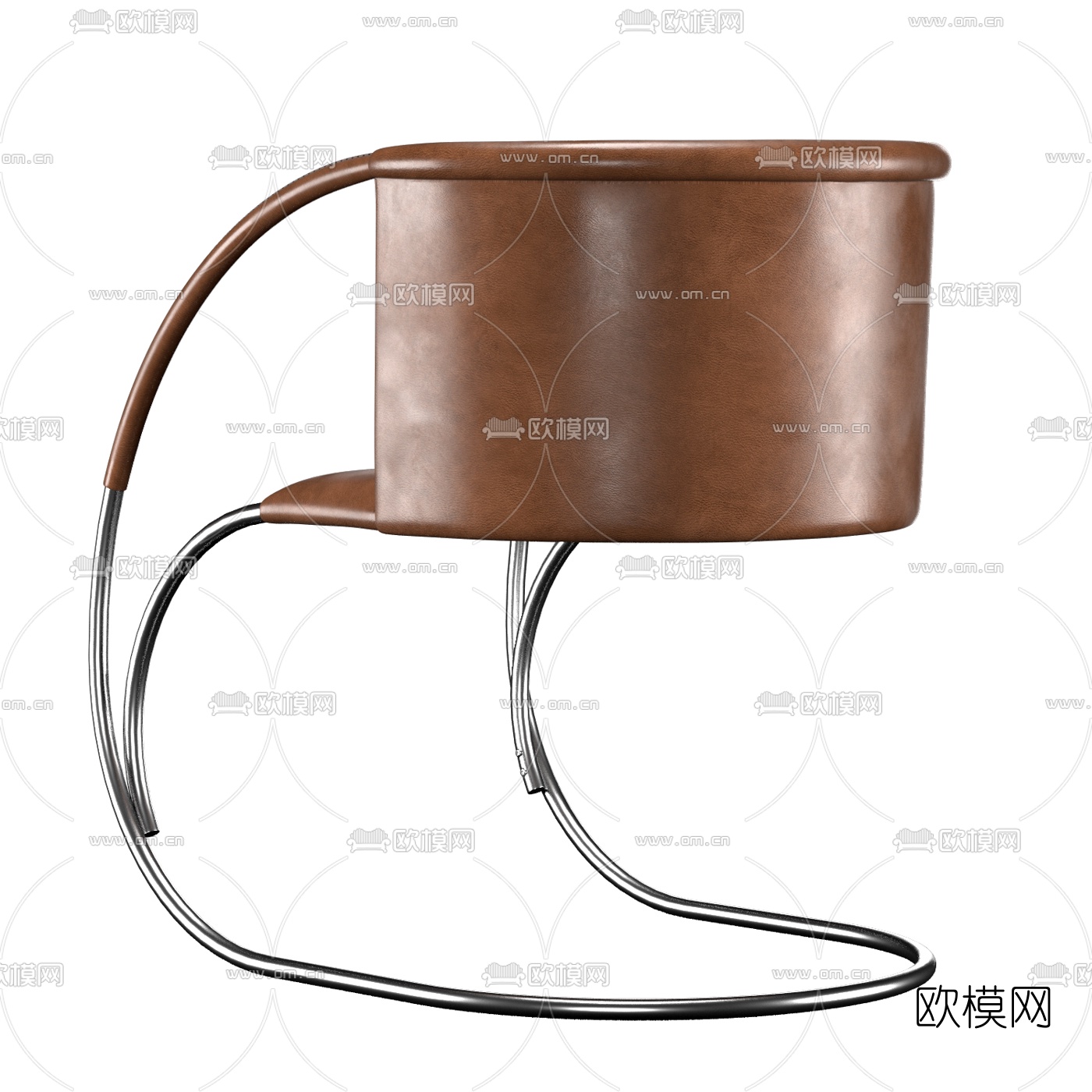 后现代皮革办公椅3d模型