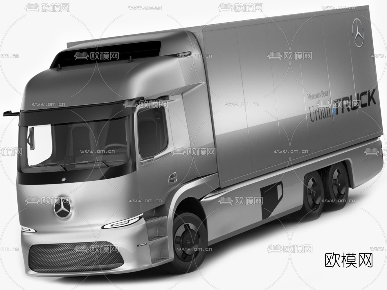 现代奔驰电动货车卡车3d模型