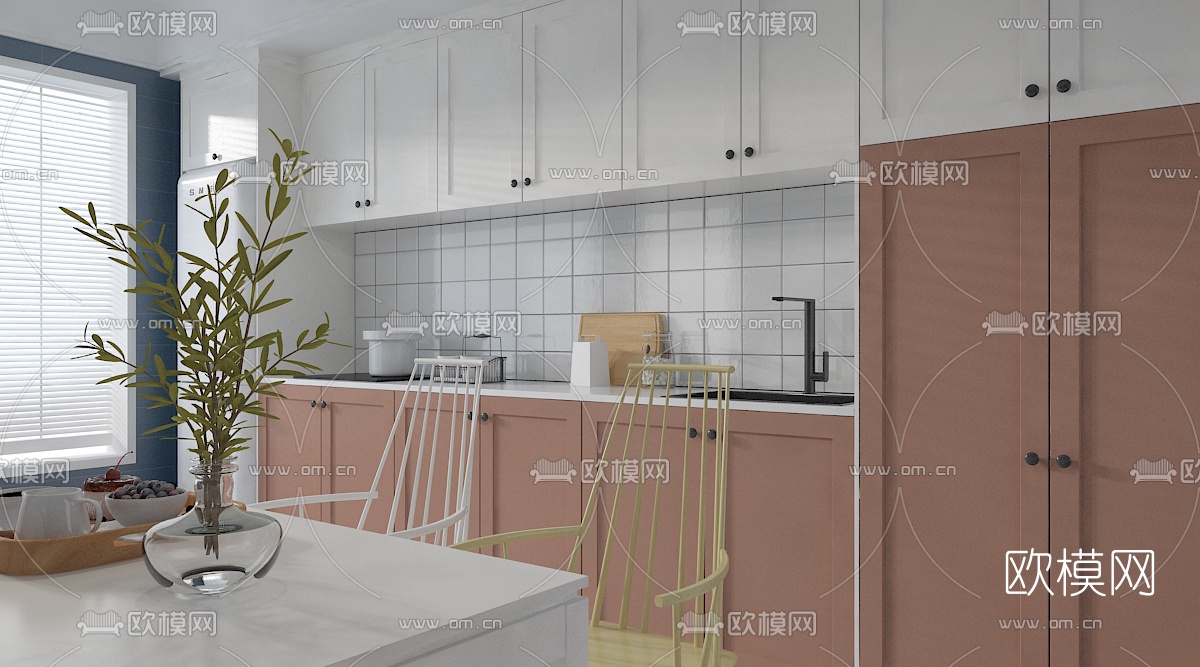 北欧公寓餐厅3d模型