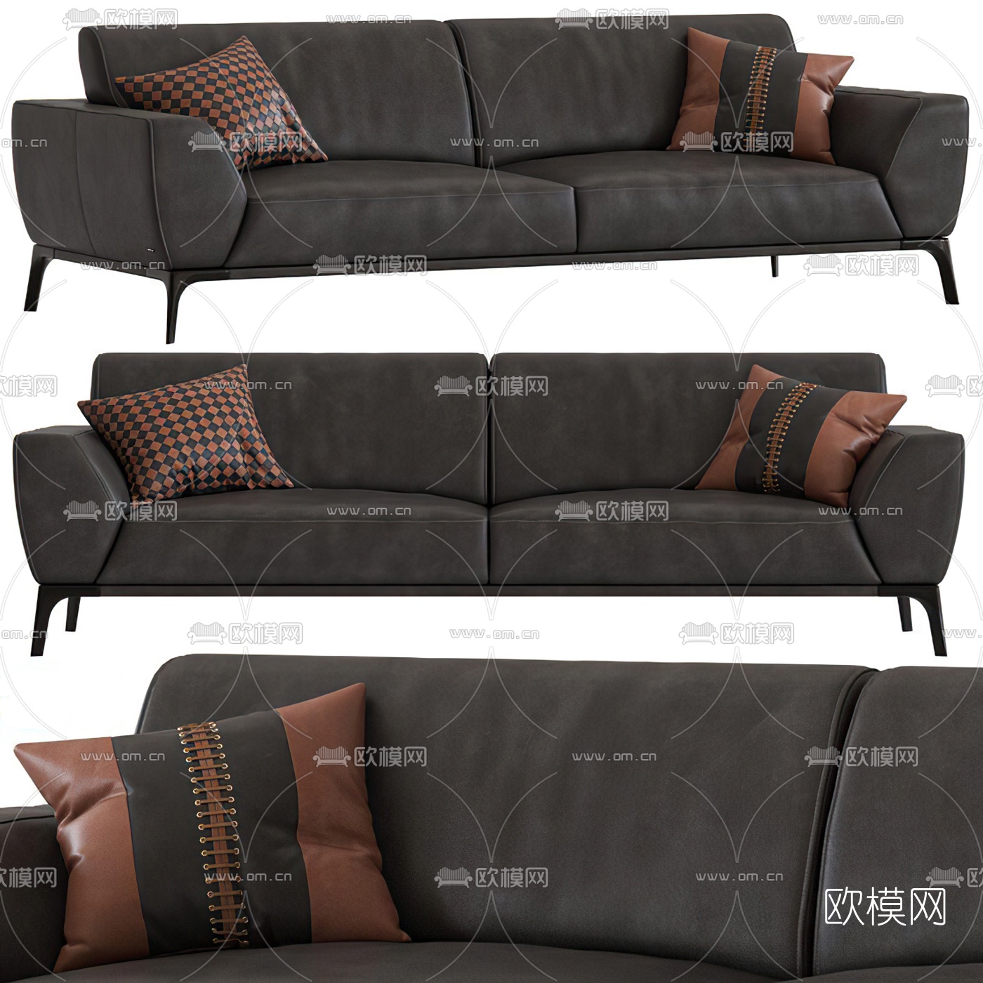 Roche Bobois双人沙发3d模型下载（渲染图1）