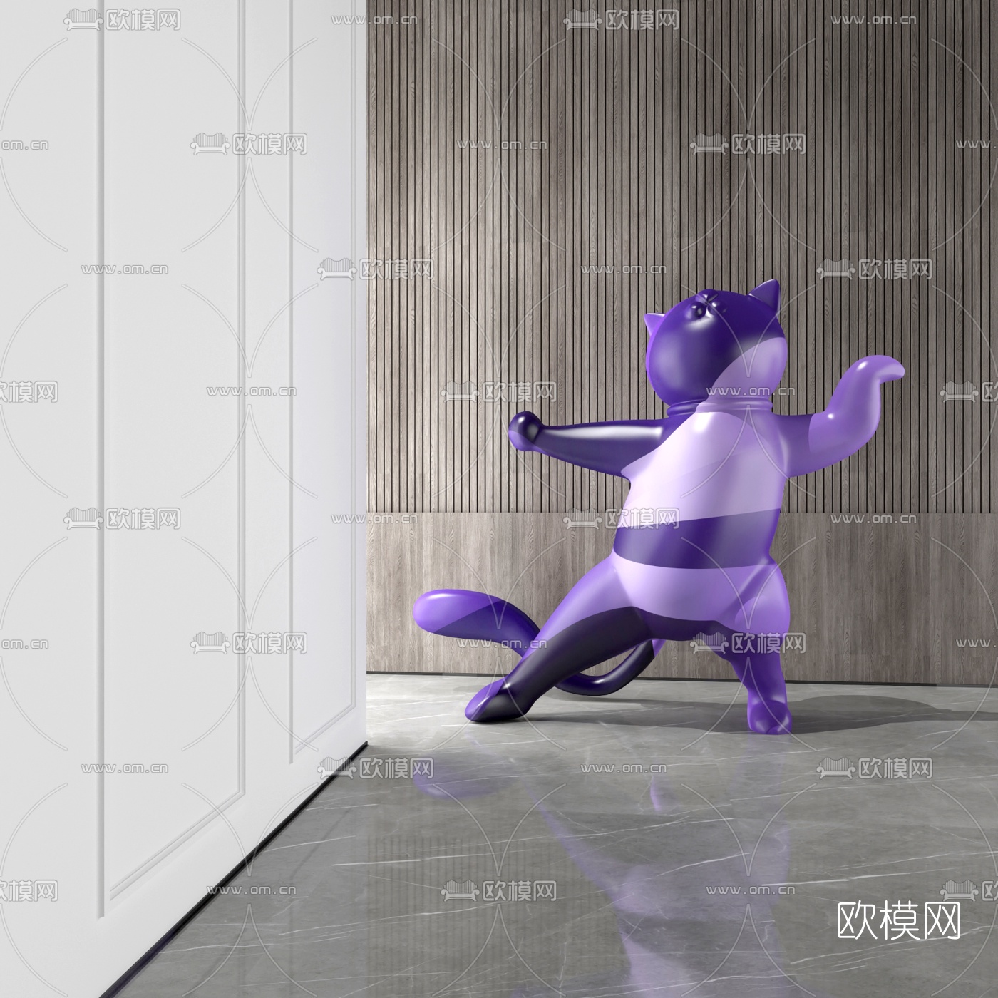 现代动画玩偶雕塑3d模型下载