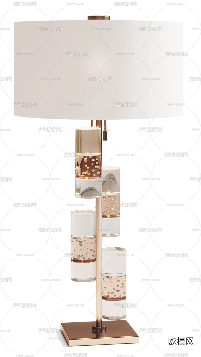现代轻奢台灯3d模型下载（渲染图2）
