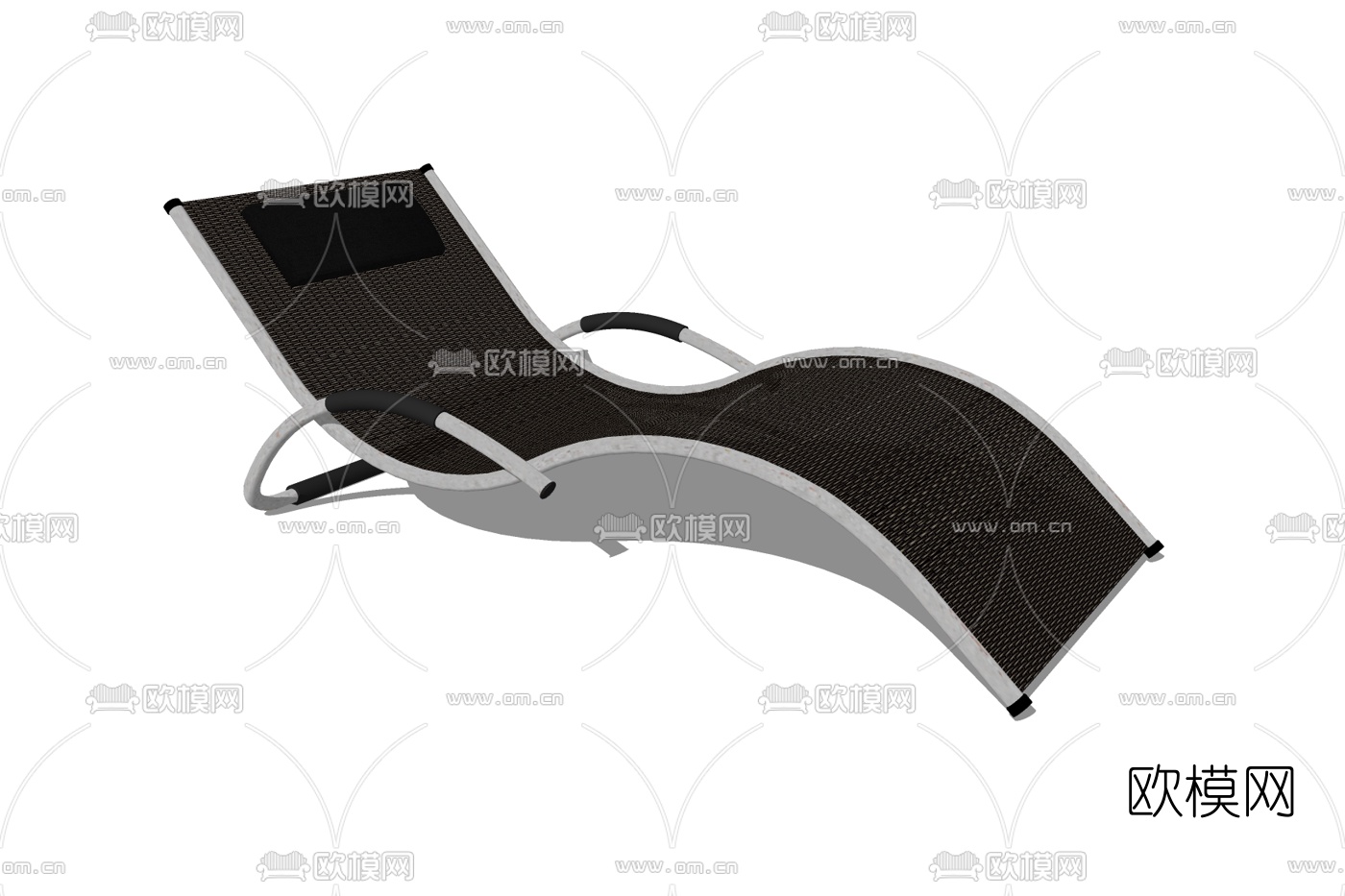 现代户外躺椅su模型下载