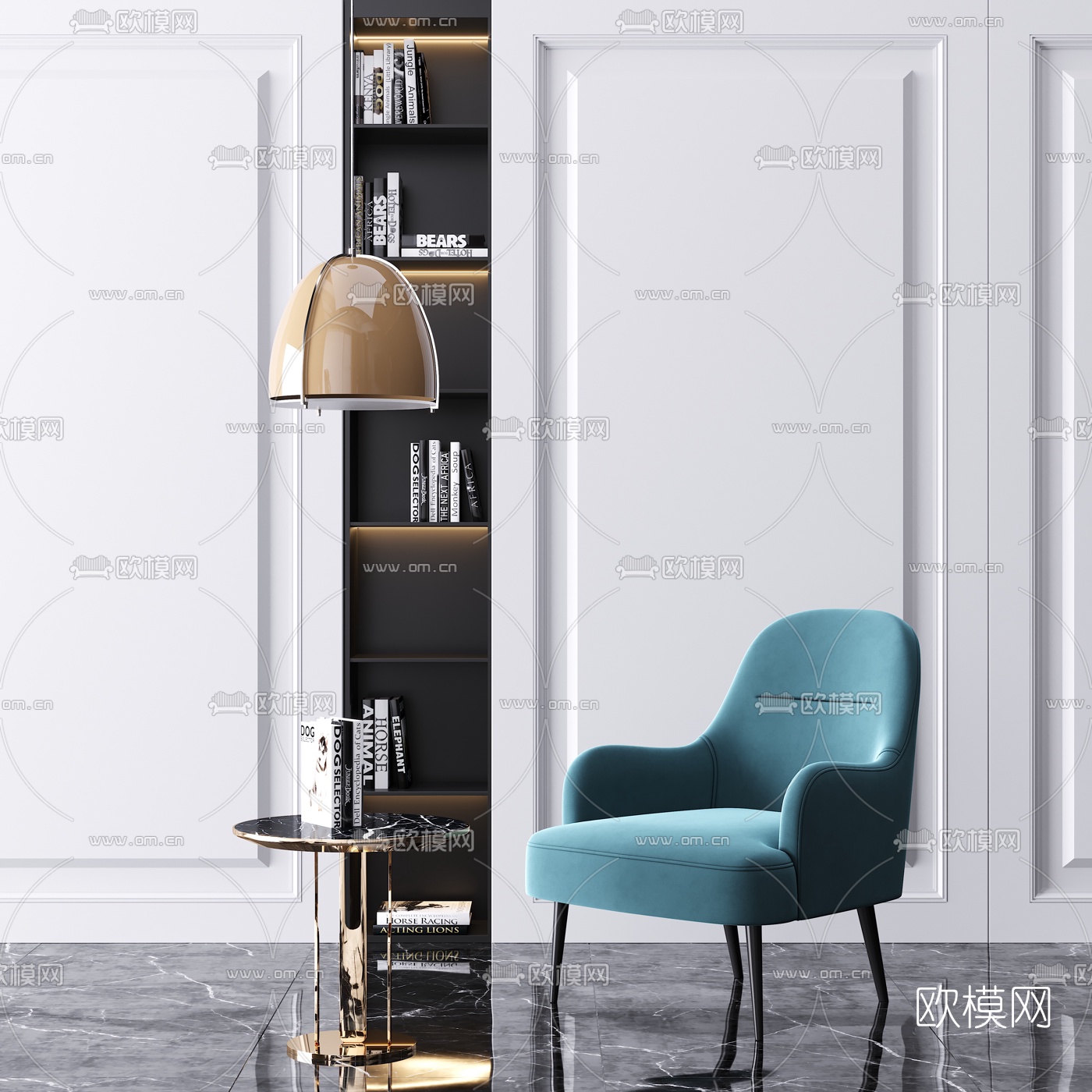 现代轻奢休闲椅3d模型下载