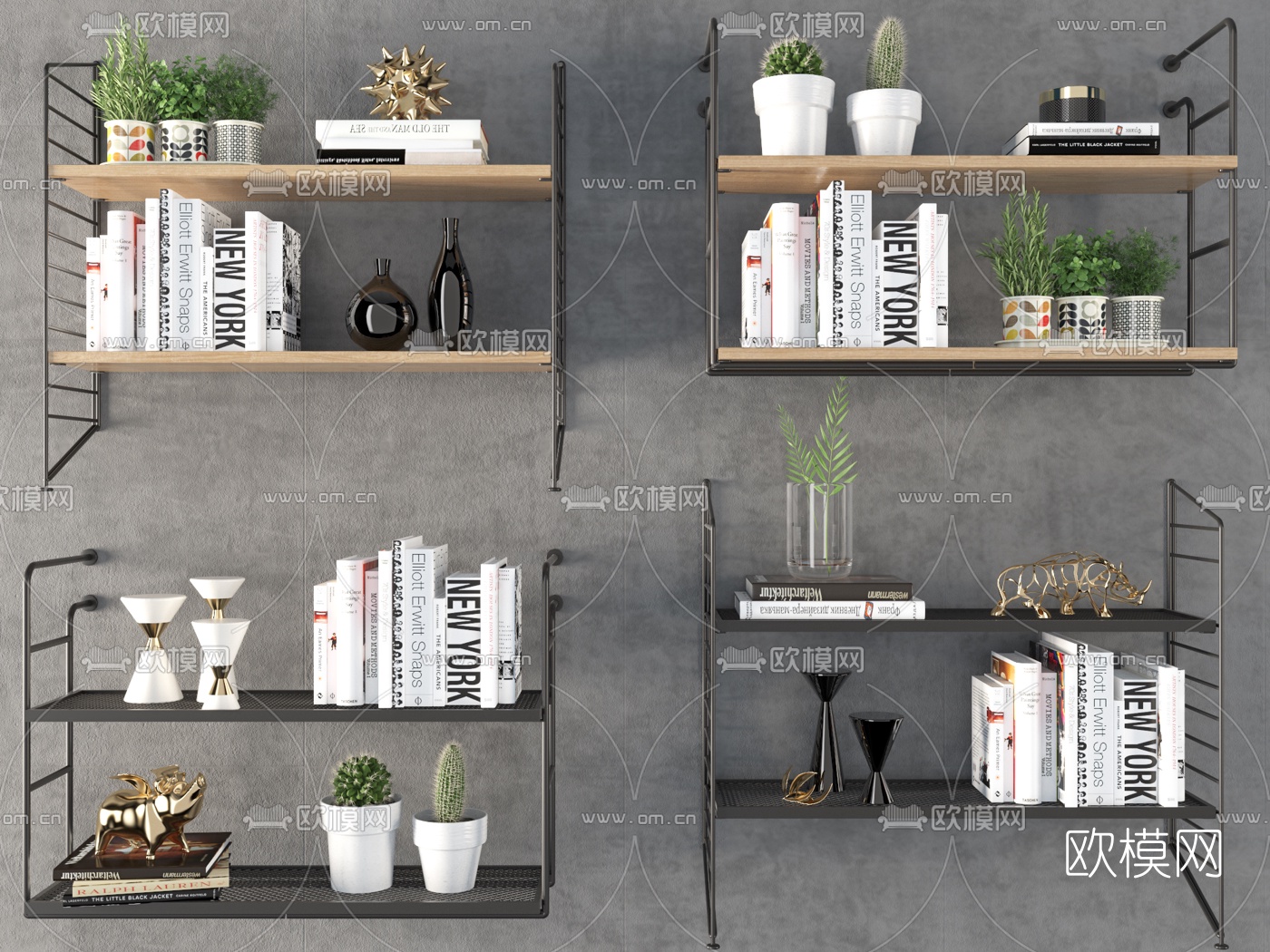 现代吊柜装饰摆件3d模型下载