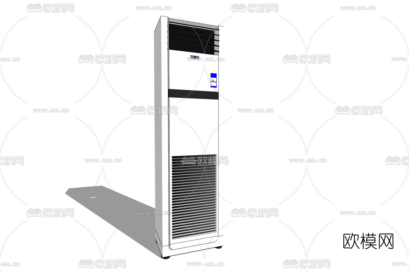 现代柜式空调免费su模型下载