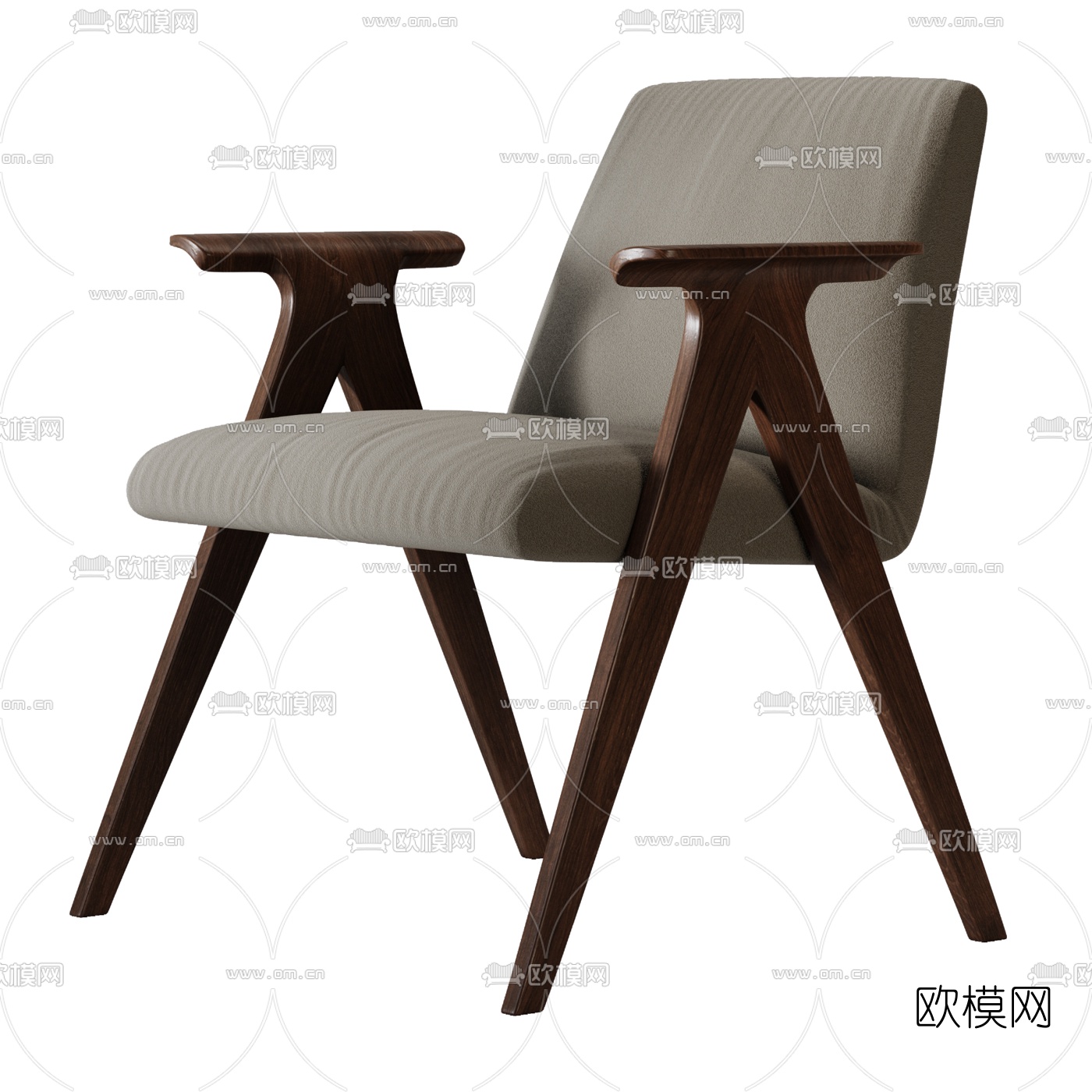 Poltrona Frau 布艺休闲椅3d模型
