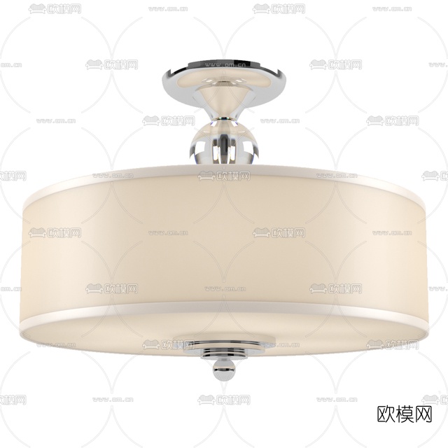 现代简约金属吸顶灯免费3d模型下载