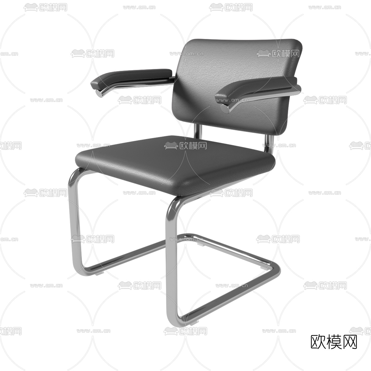 现代班前椅办公椅3d模型下载（渲染图7）