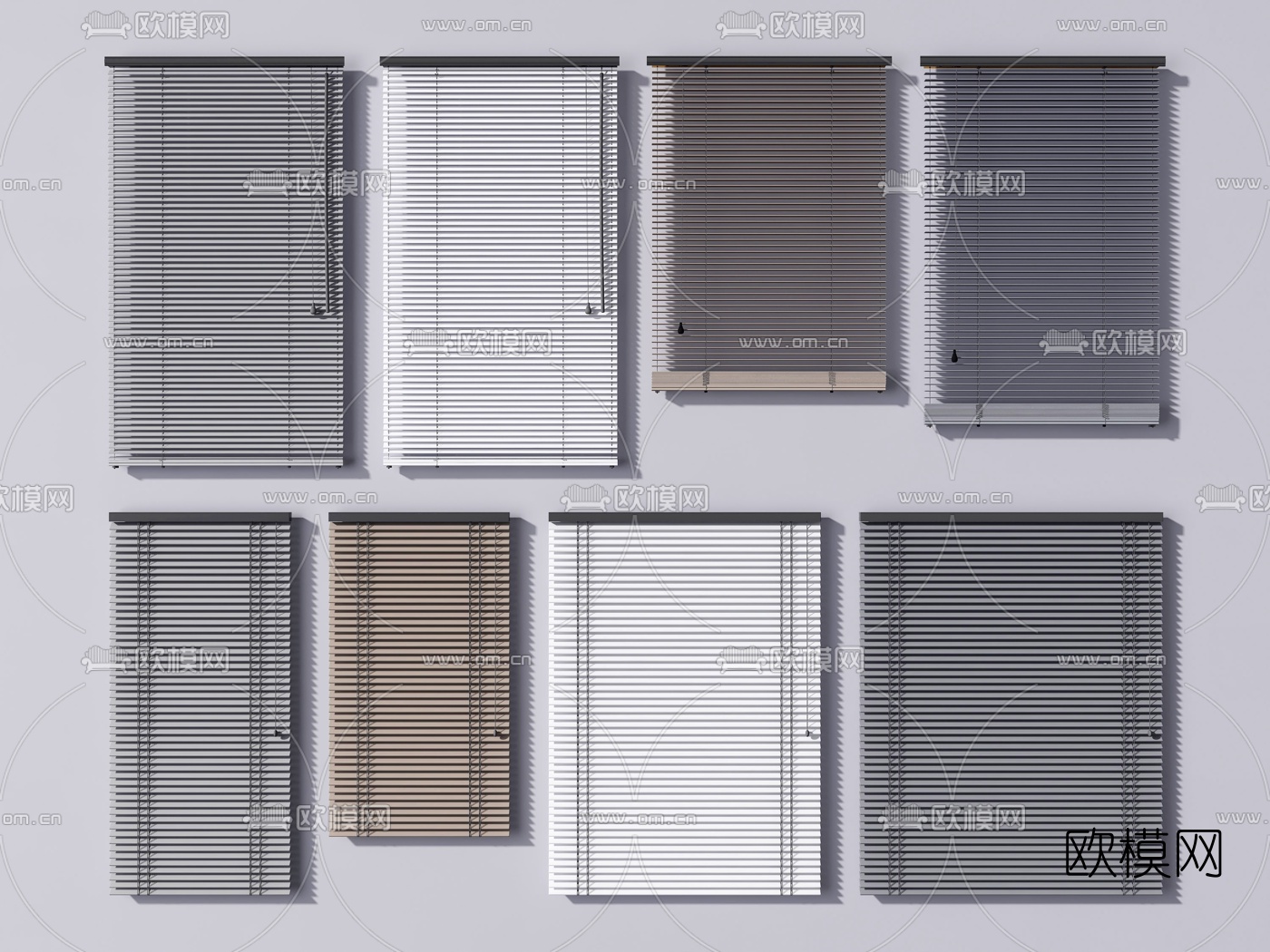 现代百叶窗su模型下载（渲染图1）