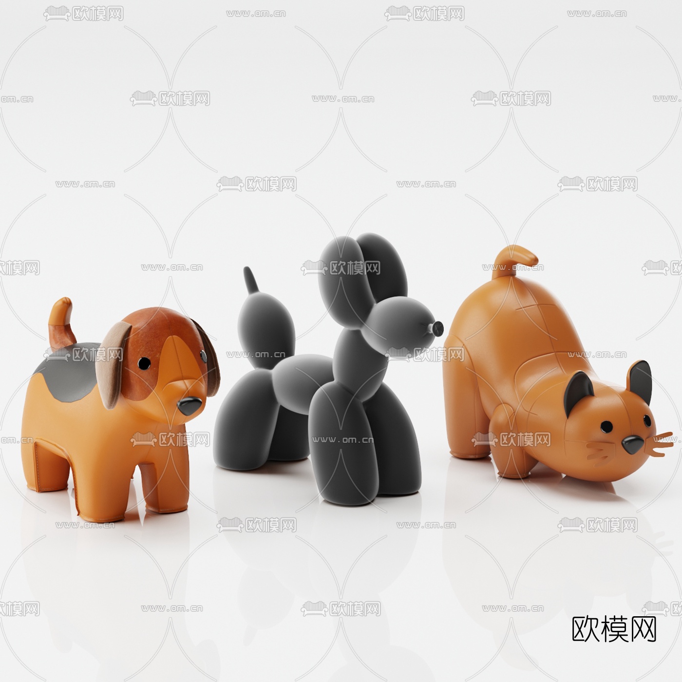 现代儿童动物座椅3d模型下载