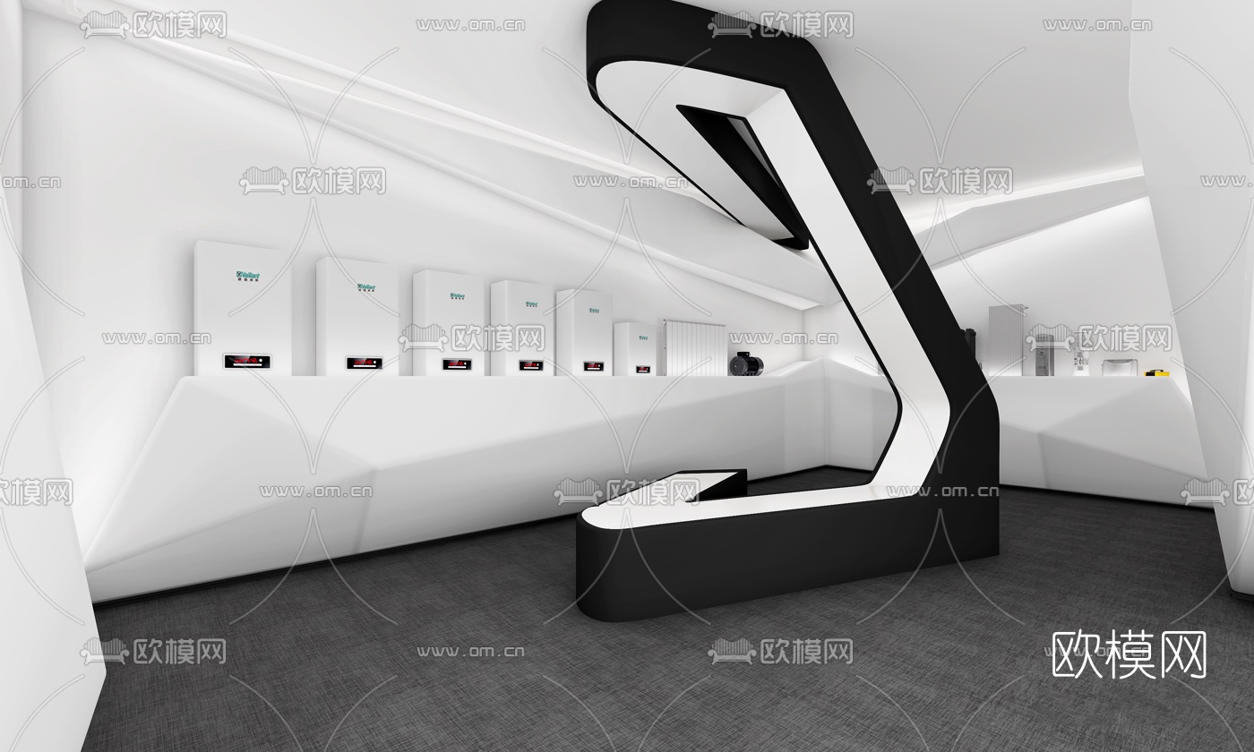 现代热水器展厅3d模型