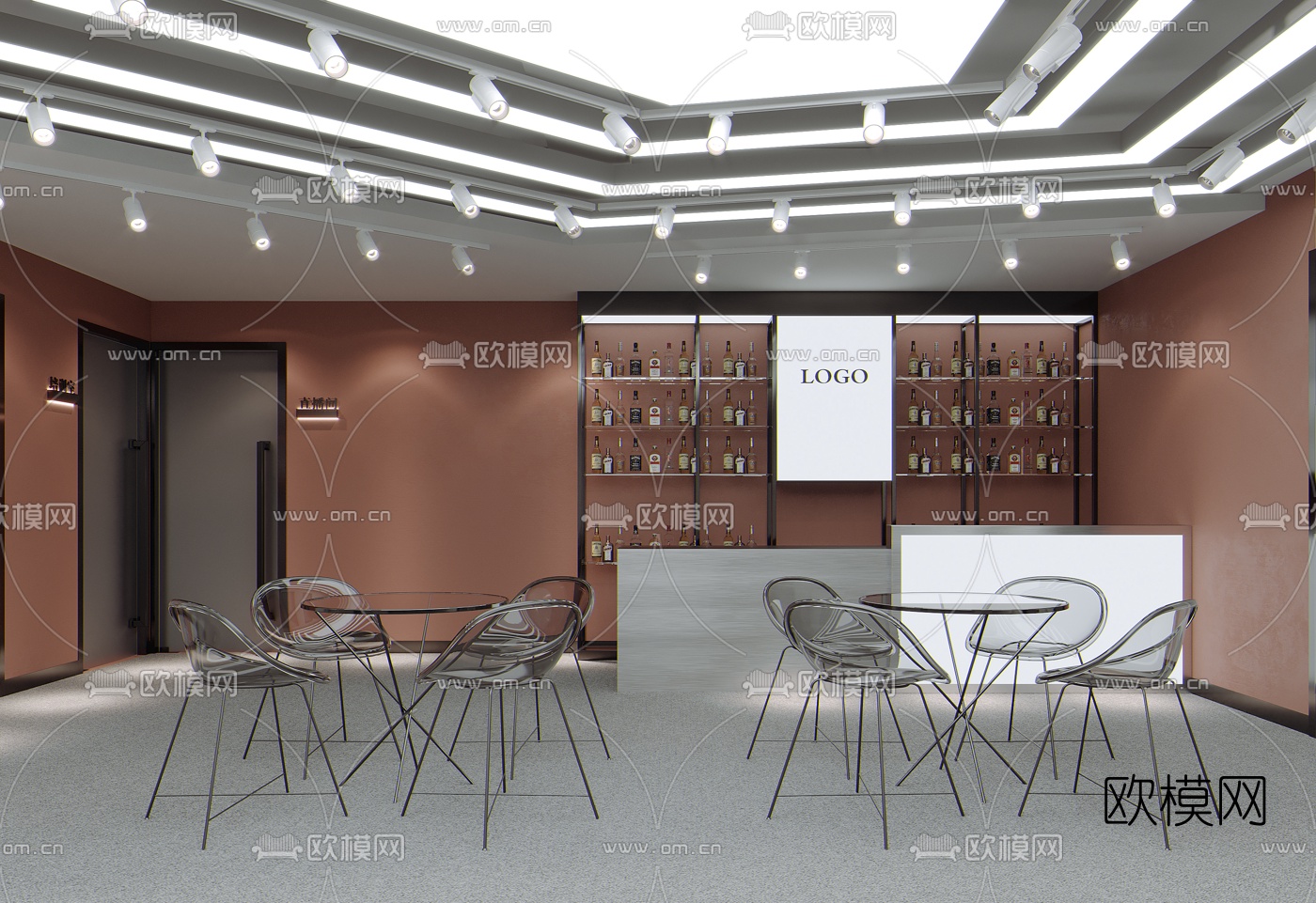 后现代办公休息室3d模型下载（渲染图3）