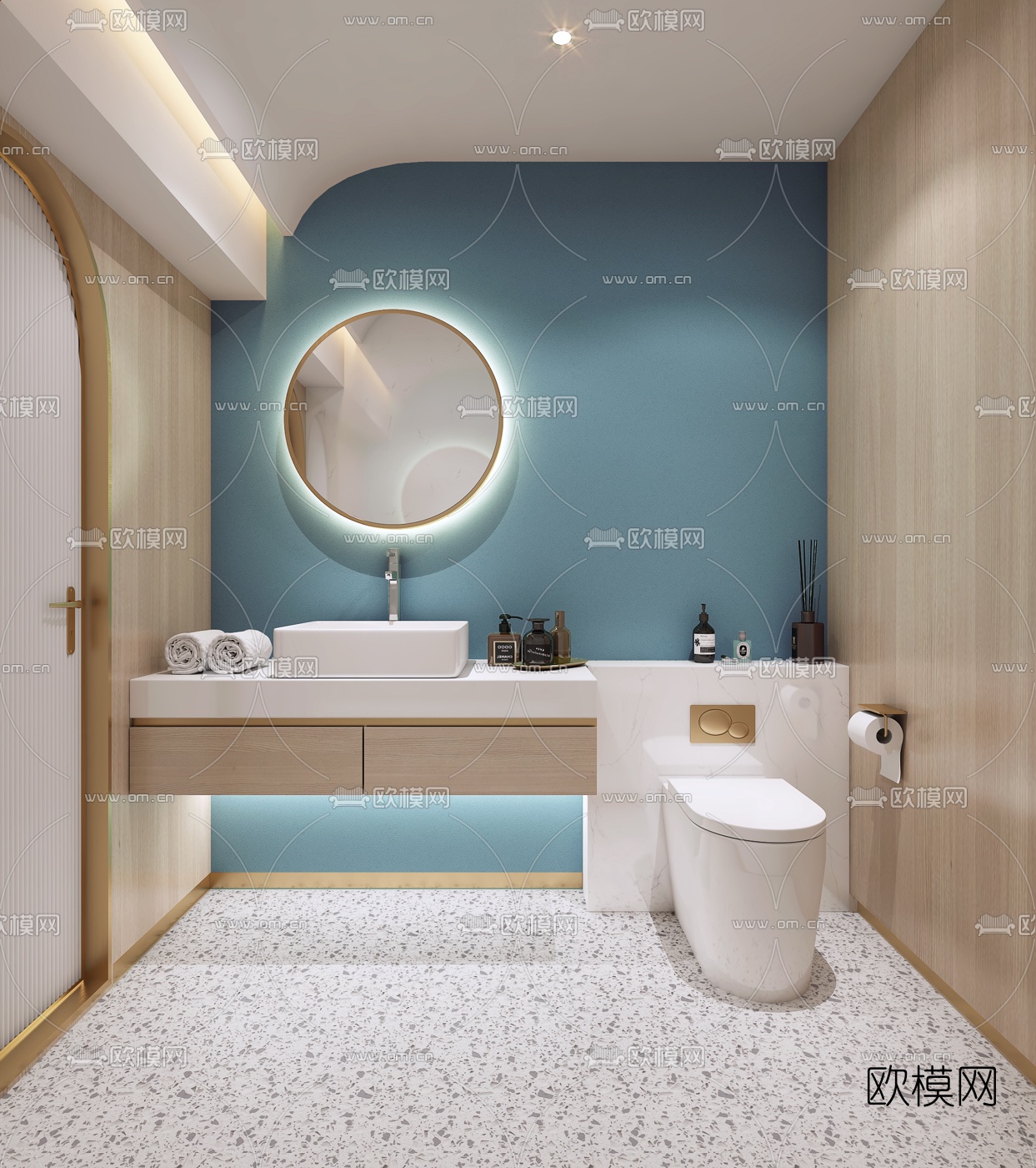 现代洗手间卫生间3d模型