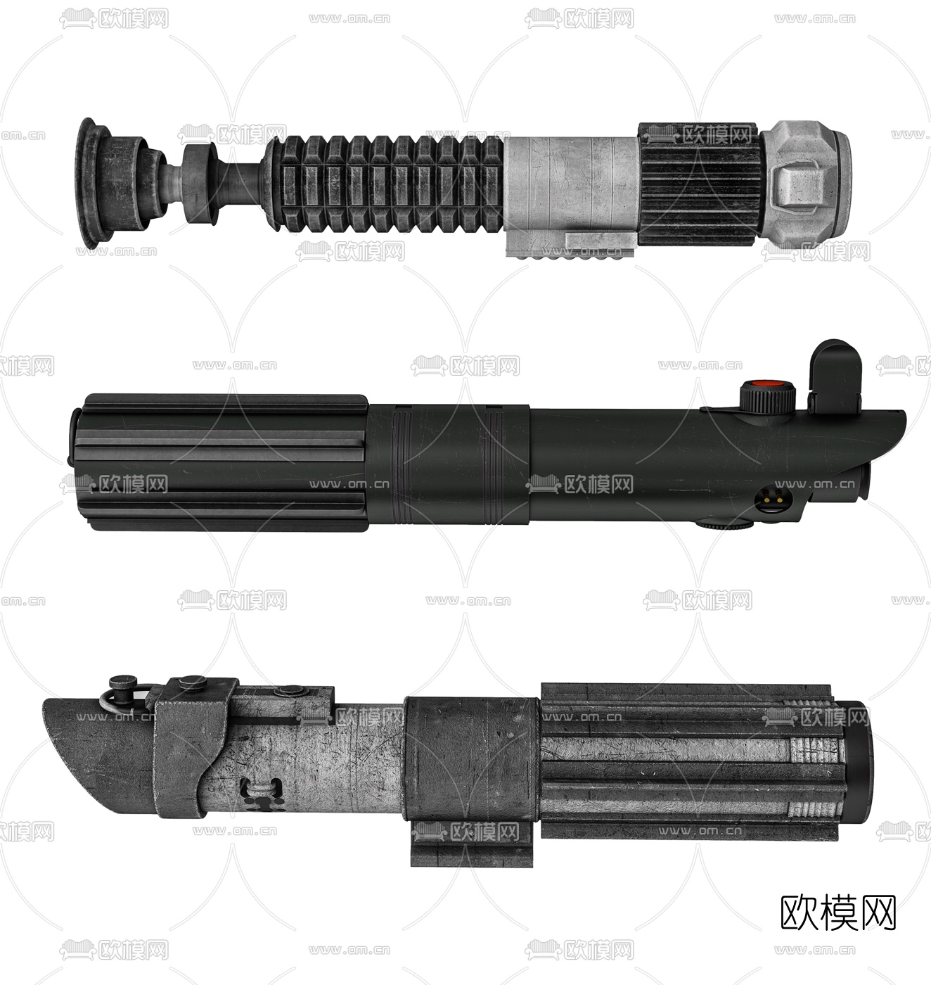 现代狙击瞄准镜3d模型下载