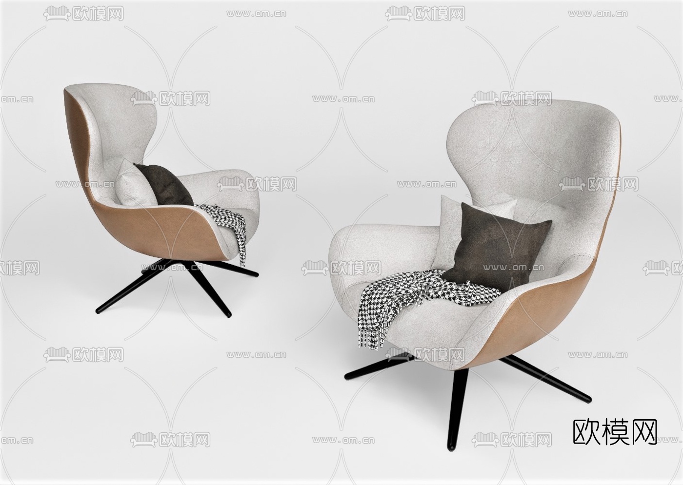 现代办公椅su模型下载（渲染图1）