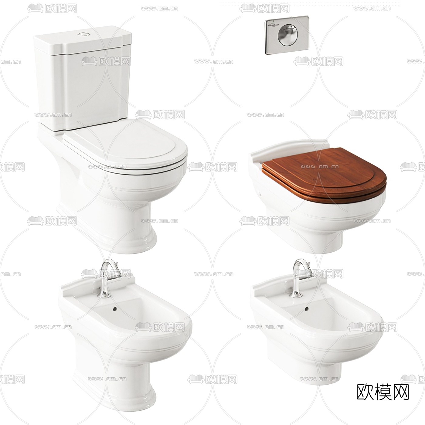 现代马桶妇洁器3d模型