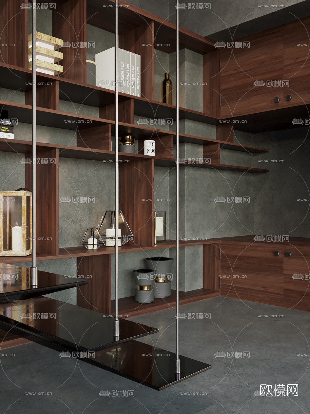 工业风阁楼公寓客厅3d模型