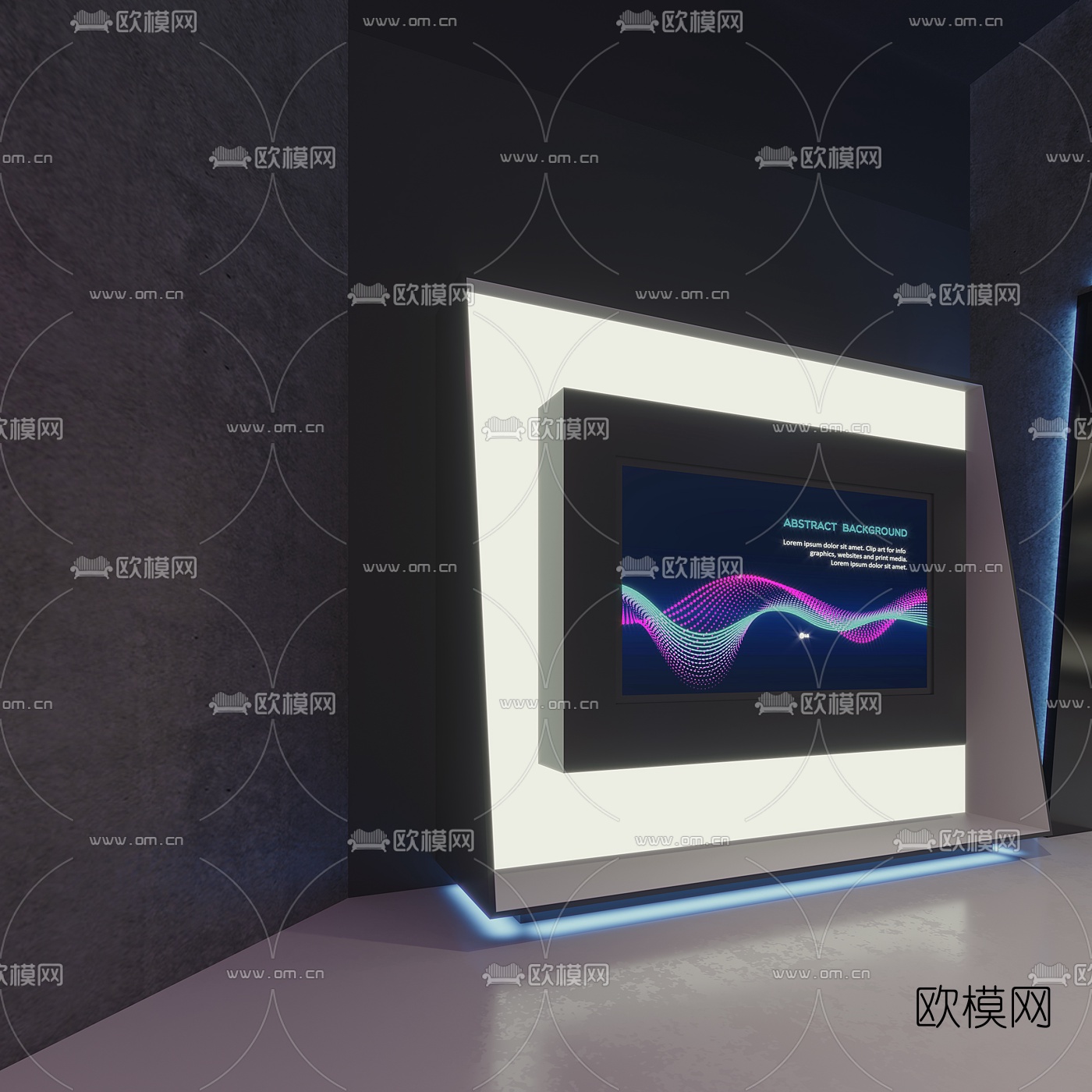 工业风马拉松运动展厅3d模型