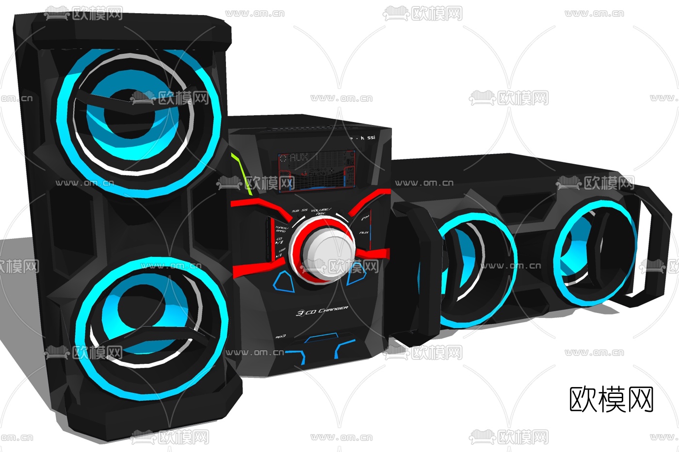 现代音响设备su模型下载