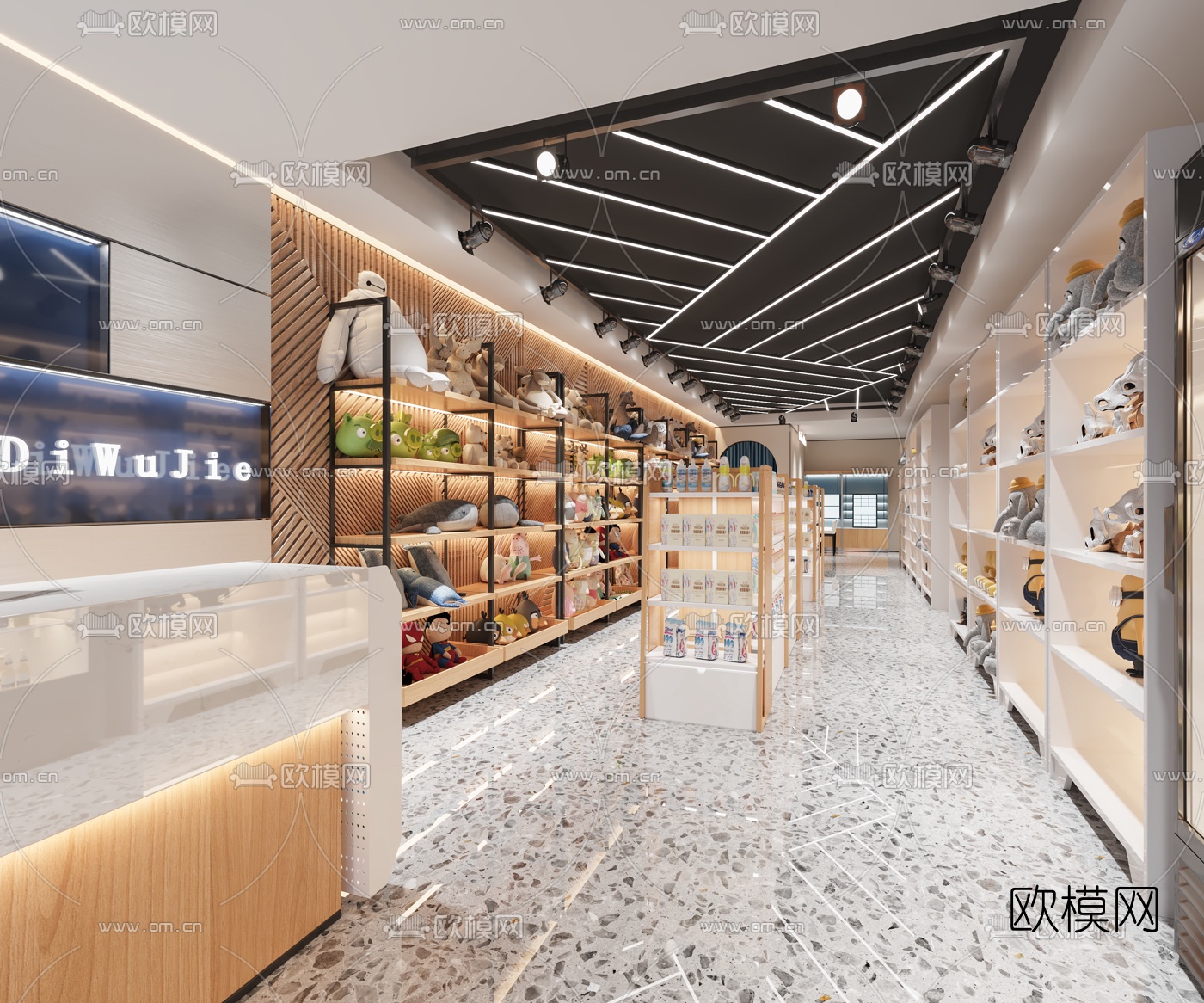 现代玩偶玩具店3d模型