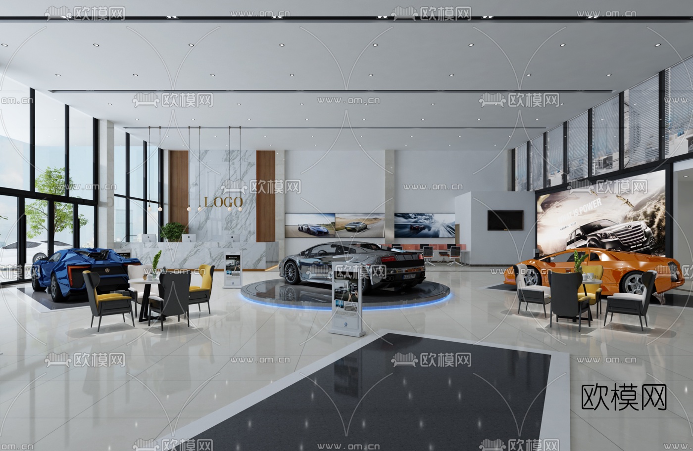 现代汽车4S店3d模型