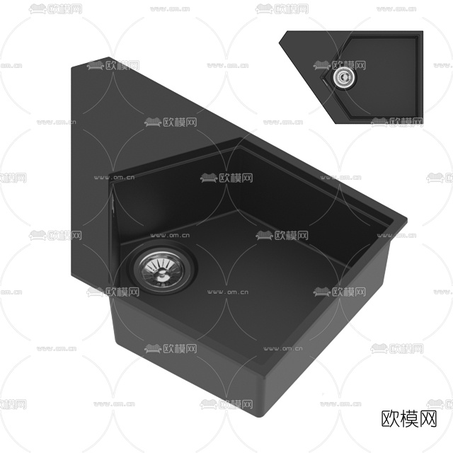 现代洗手台免费3d模型下载