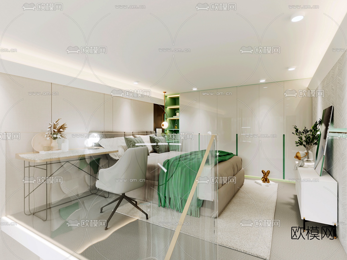 北欧复式公寓3d模型