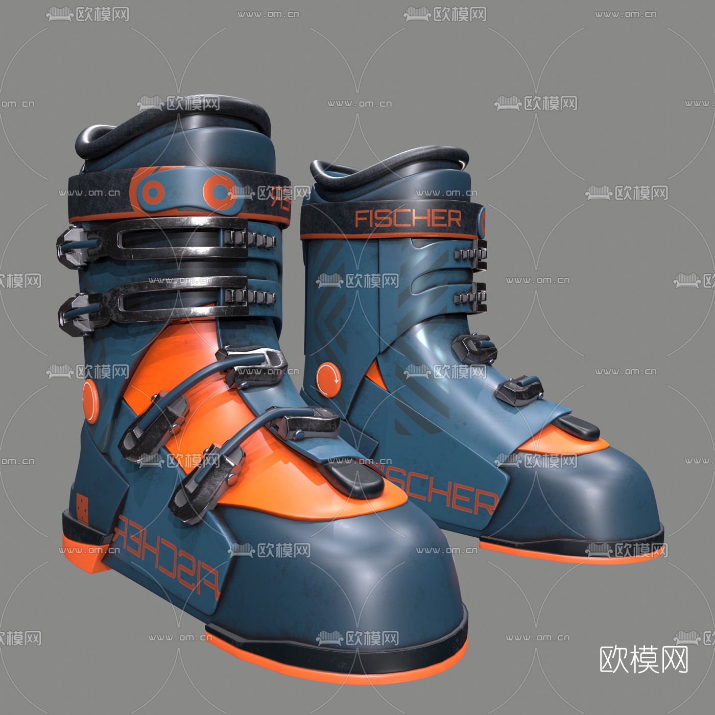 现代雪地靴3d模型